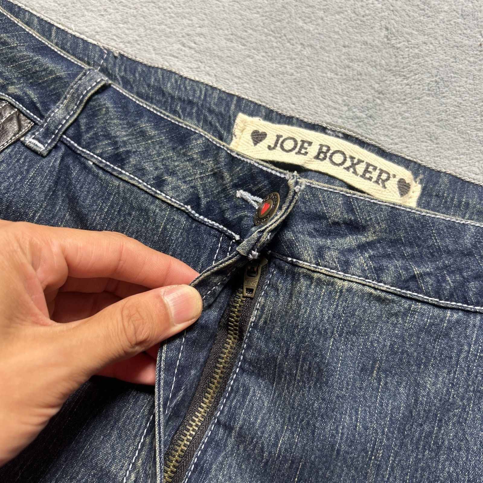 Joe Boxer Beyond Baggy Jeans Womens 21 42x33 Raw Hem Zip Sides Baggie Size US 42 / EU 58 - 7 Thumbnail
