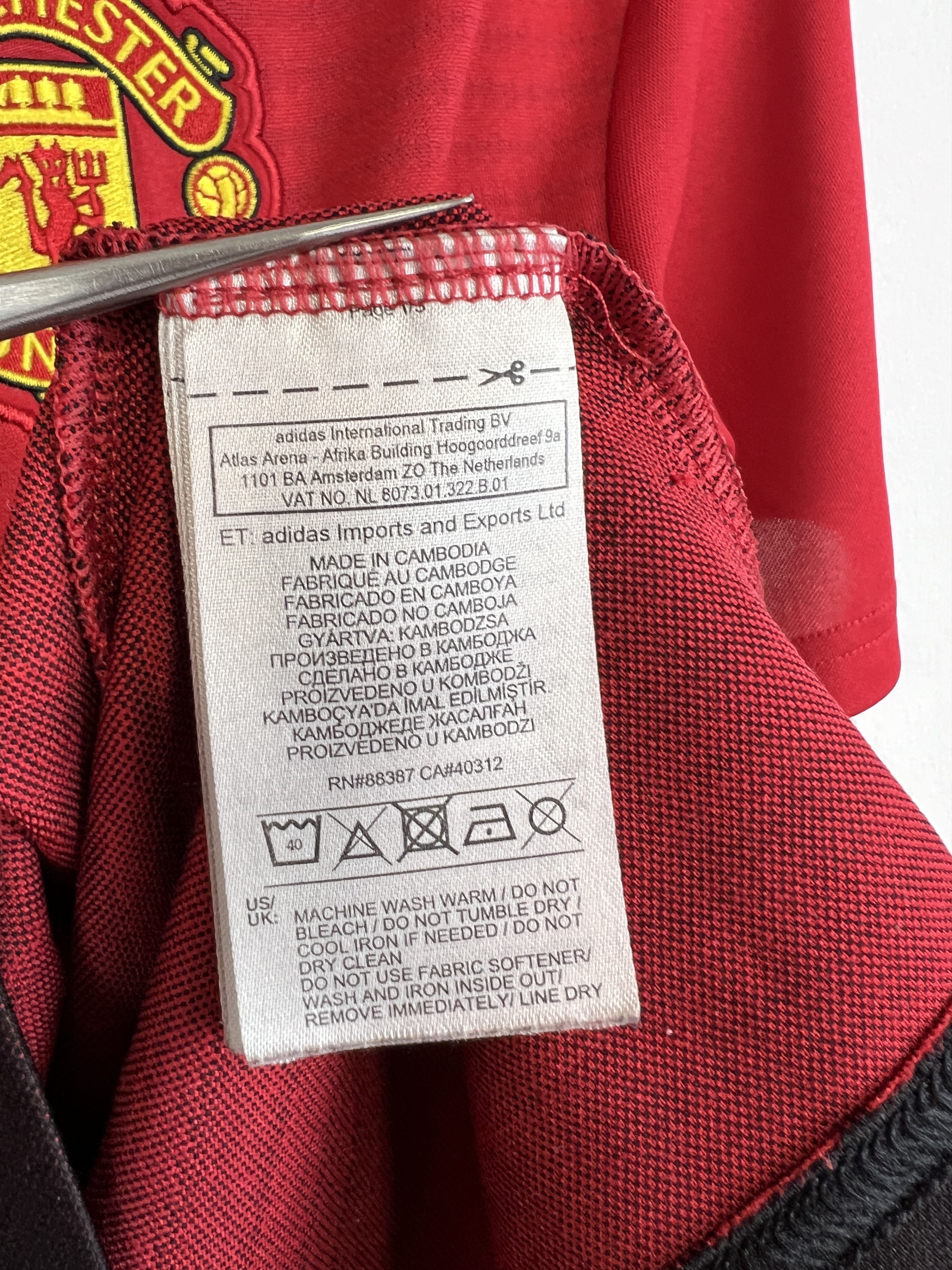 Adidas Manchester United football shirt #6 Pogba Jersey Boys XL Size US XXS / EU 40 - 11 Thumbnail