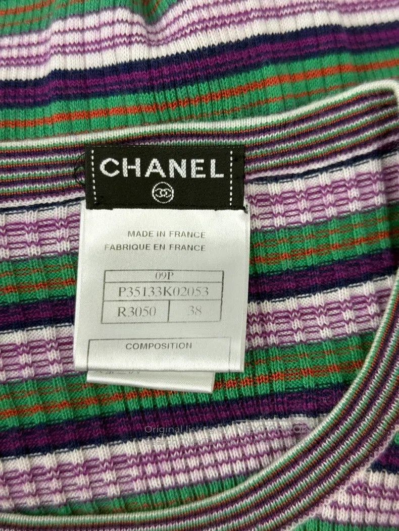 Chanel Chanel Colourful striped knitted dress Size XS / US 0-2 / IT 36-38 - 4 Thumbnail