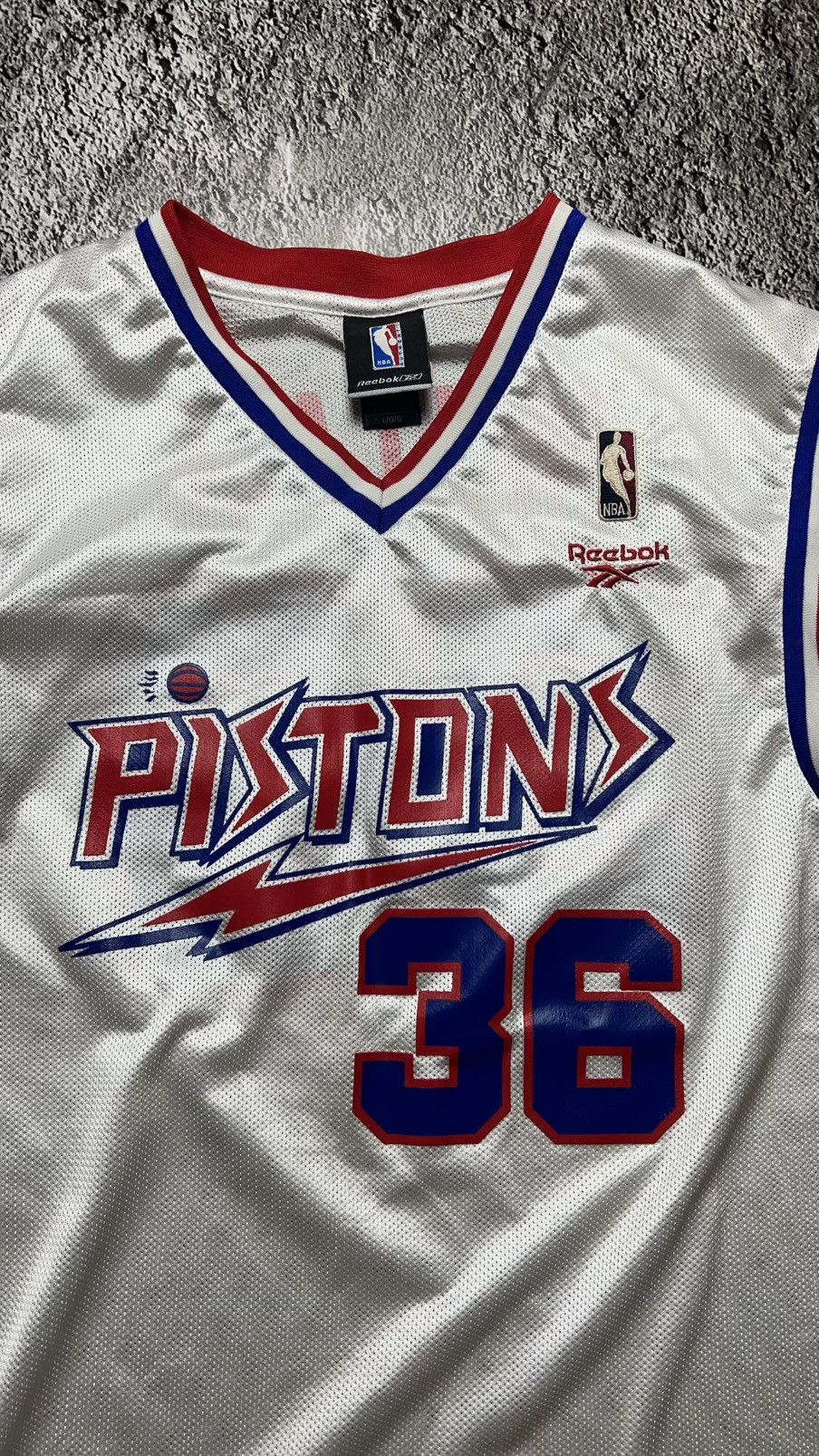 Reebok Early 00’s Detroit pistons NBA Rasheed Wallace Reebok jersey Size US L / EU 52-54 / 3 - 2 Thumbnail