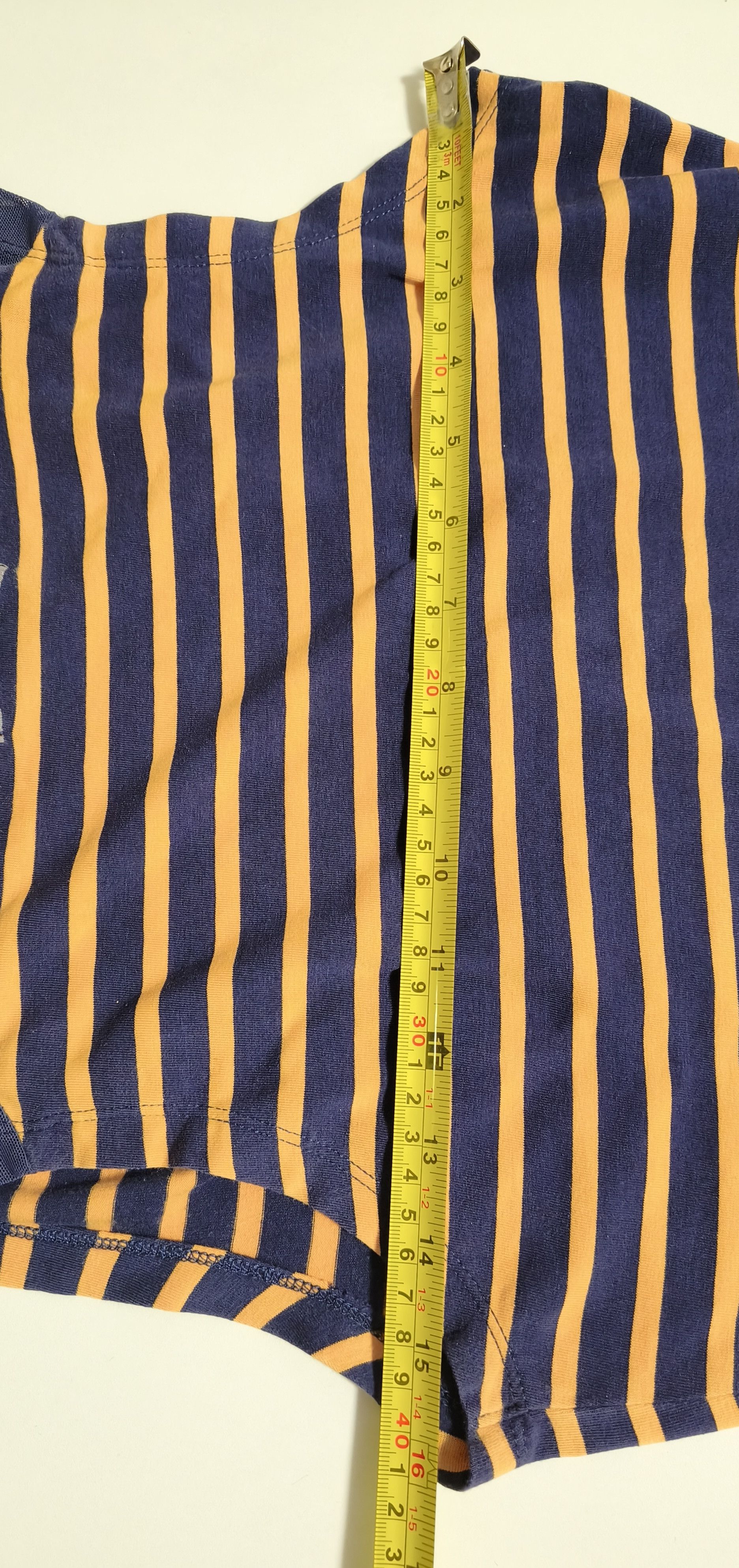 Jean Paul Gaultier 2000's Short dress in navy and orange stripes Size XS / US 0-2 / IT 36-38 - 24 Thumbnail