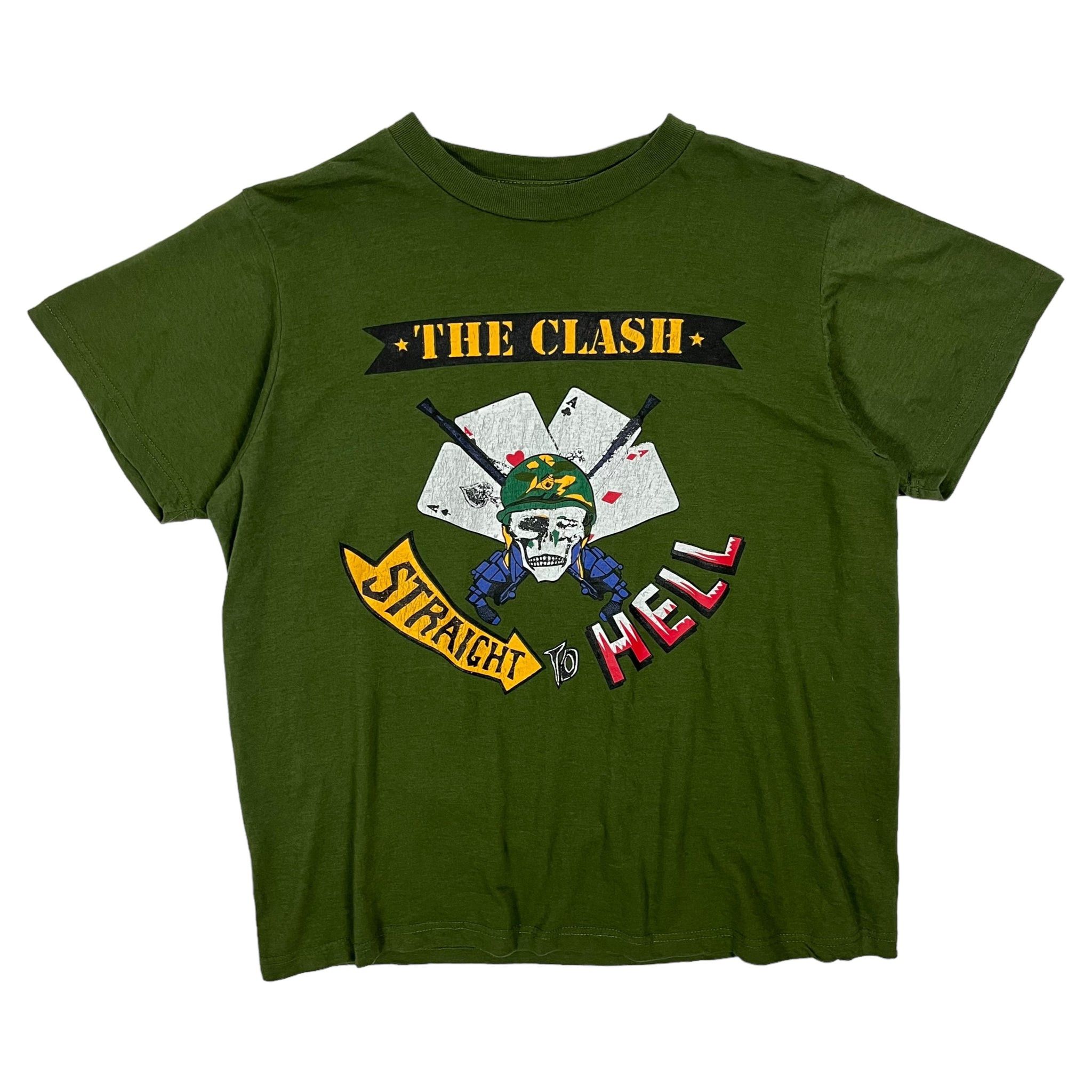 image of Vintage The Clash Straight To Hell Tee - Size M/l in Green, Men's