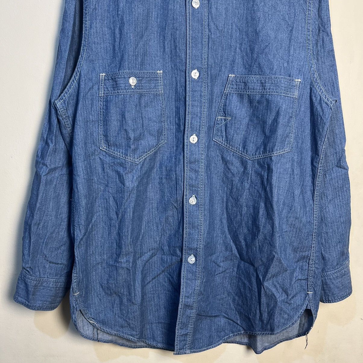 Vintage The Union Special Overalls Co. Engineer Button Up LS Shirt Size US L / EU 52-54 / 3 - 3 Thumbnail