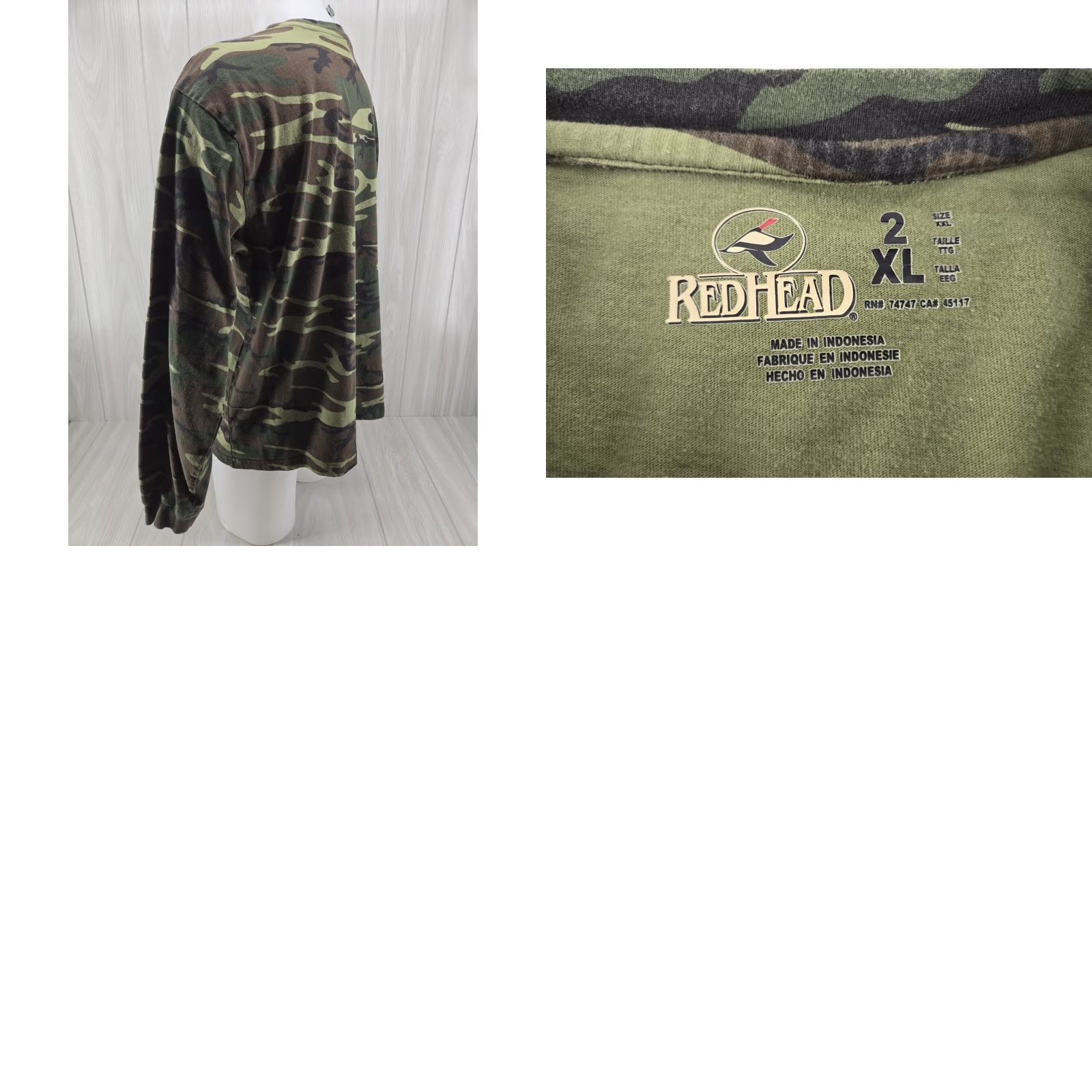 Vintage VINTAGE RedHead Camo Shirt Mens 2XL Woodland Long Sleeve Shirt Mens 2XL Woodland Long Sleeve Size US XXL / EU 58 / 5 - 8 Thumbnail
