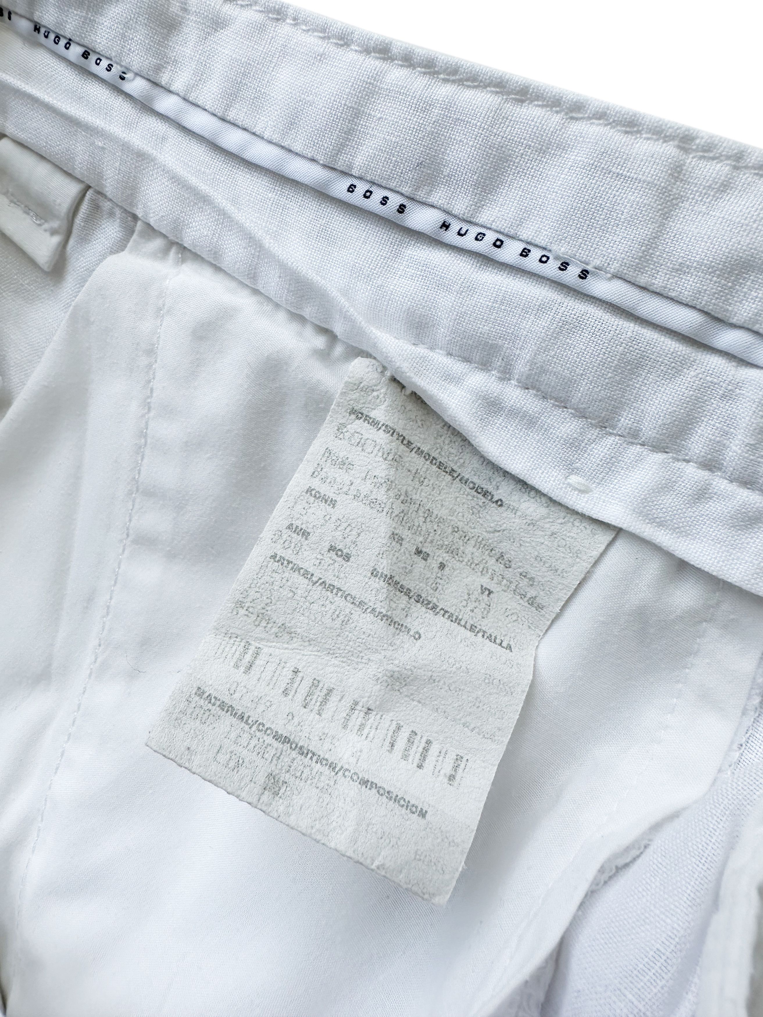 Hugo × Hugo Boss Hugo Boss white linen cargo shorts Size US 36 / EU 52 - 6 Thumbnail