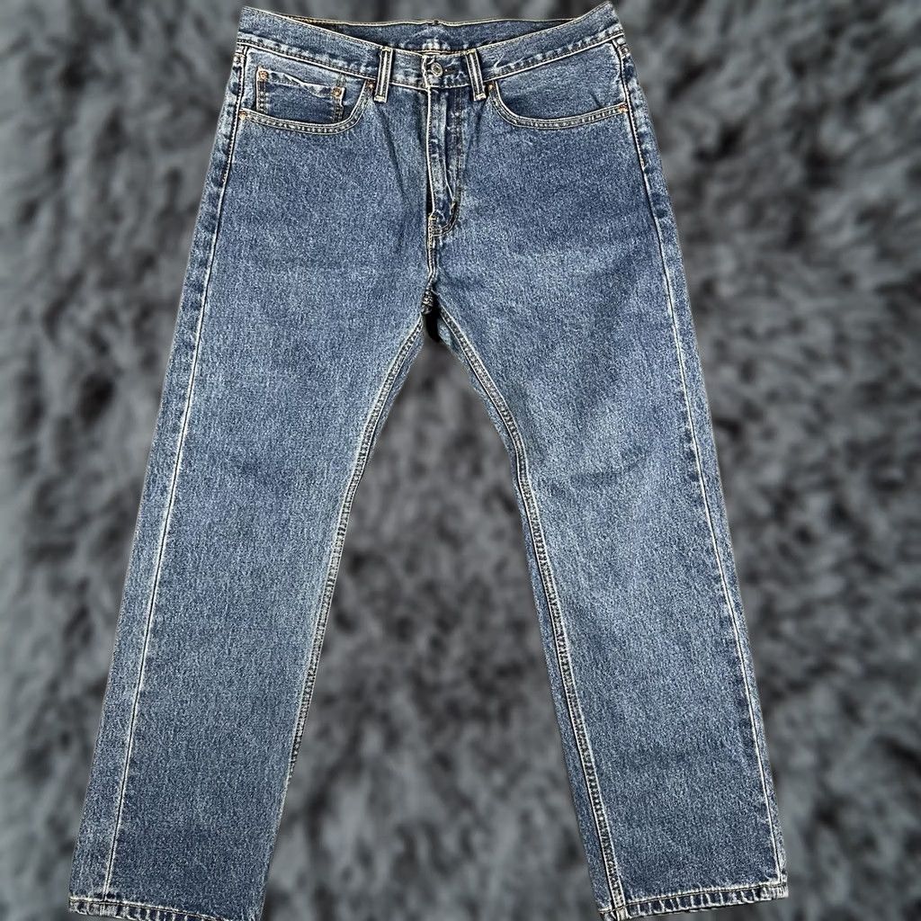 Levi's Levi's 505 Jeans Denim Blue Medium Wash 34x30 Regular Waist 34 Inseam 30 Belt Loops Zipper Button Men Size US 34 / EU 50 - 1 Thumbnail