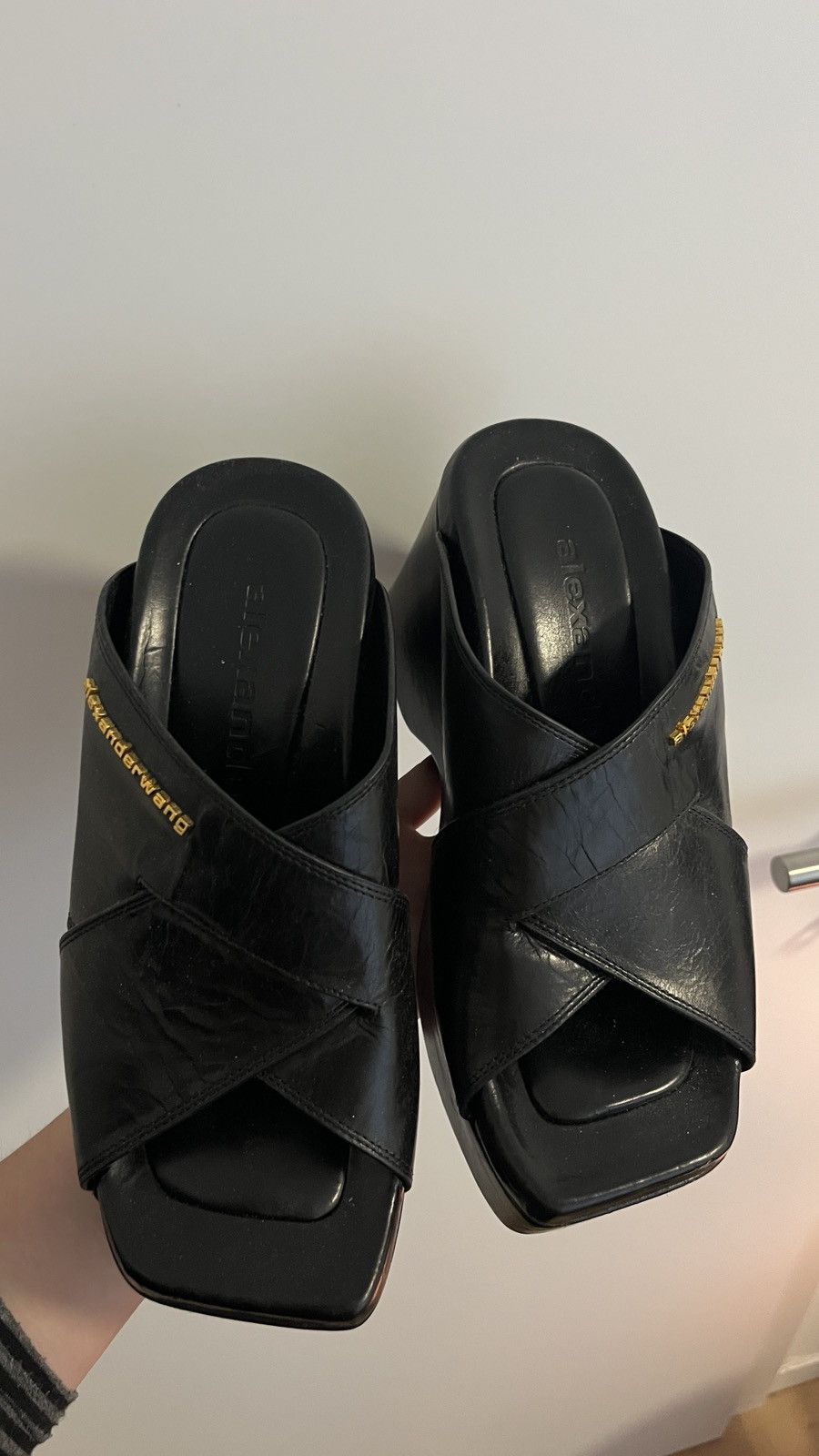 Alexander Wang Alexander Wang Plattform Slides Black Size US 8.5 / IT 38.5 - 4 Thumbnail