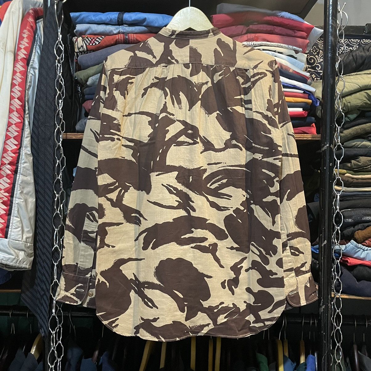 Haversack × Japanese Brand Haversack Japan Camouflage Herringbone Collarless Shirt Size US M / EU 48-50 / 2 - 3 Thumbnail