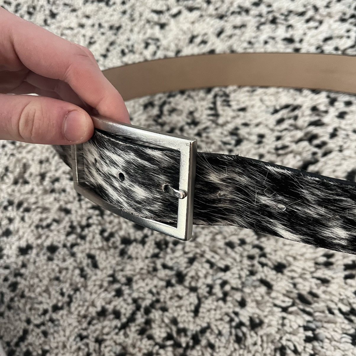 Other Vintage horse hide Belt Size 42 - 2 Thumbnail