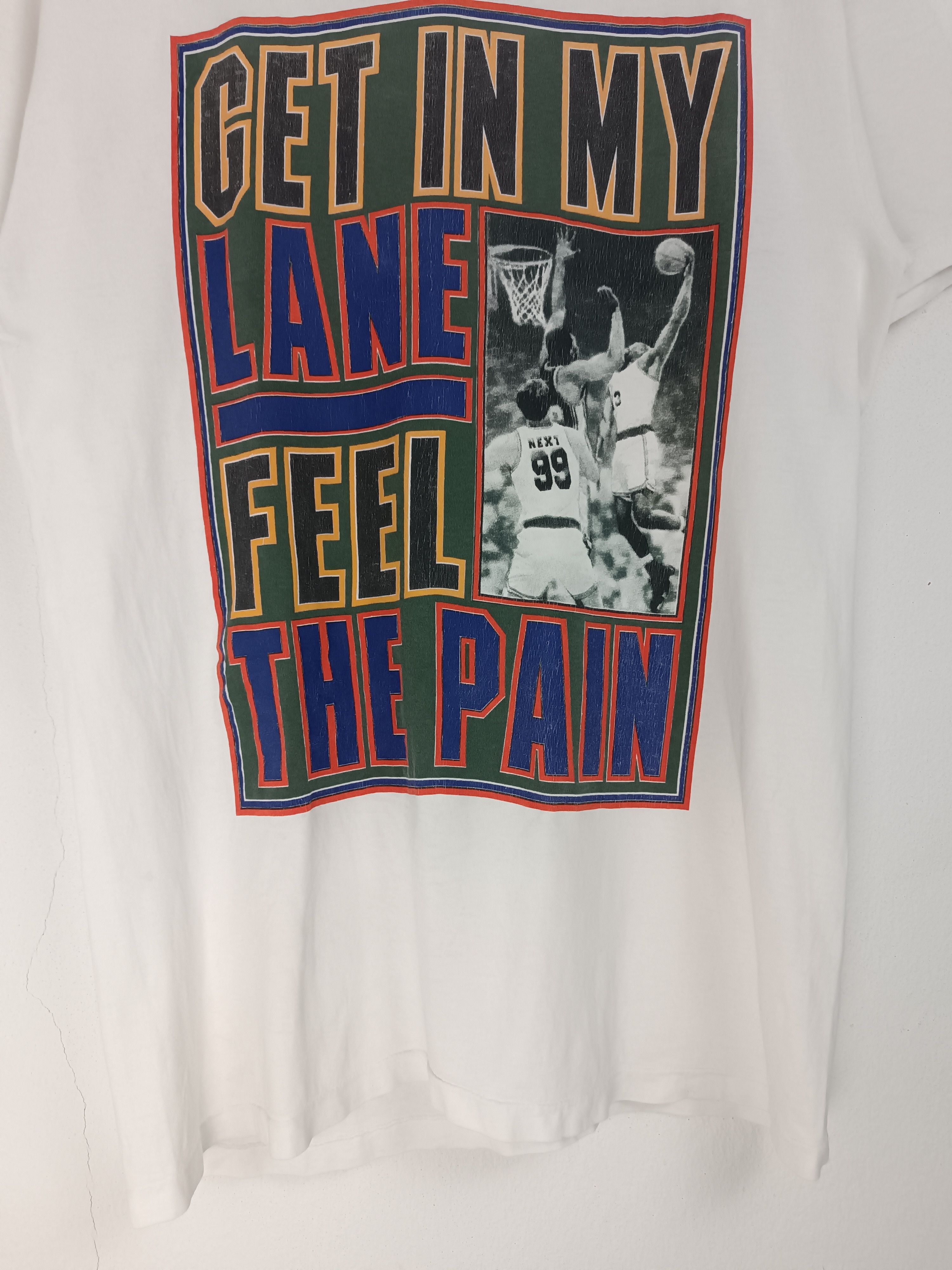 NBA VINTAGE 2000s NBA GET IN MY LANE QUOTES JORDAN HUMOR TEE Size US M / EU 48-50 / 2 - 8 Thumbnail