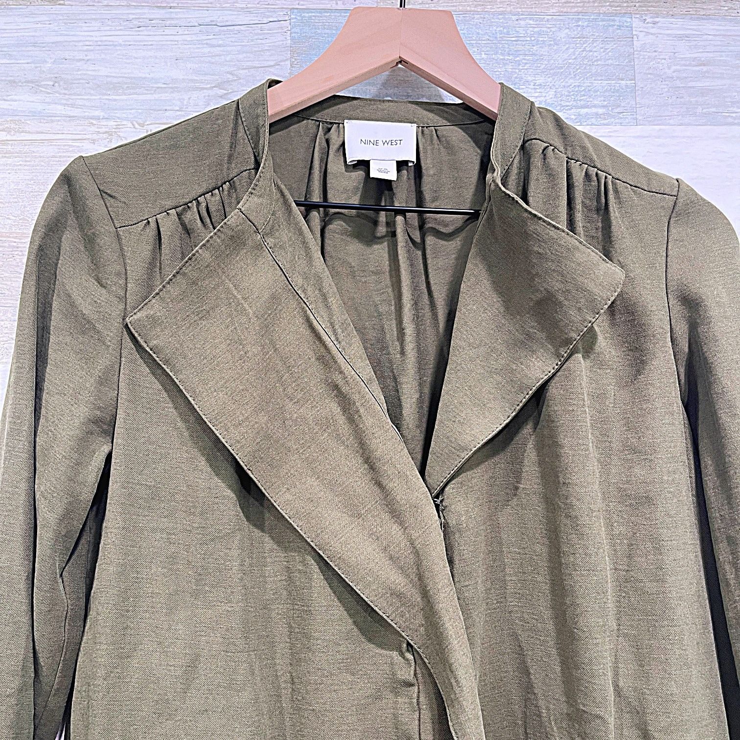 Nine West NINE WEST Drapey Utility Jacket Olive Green Womens XS Size XS / US 0-2 / IT 36-38 - 2 Thumbnail
