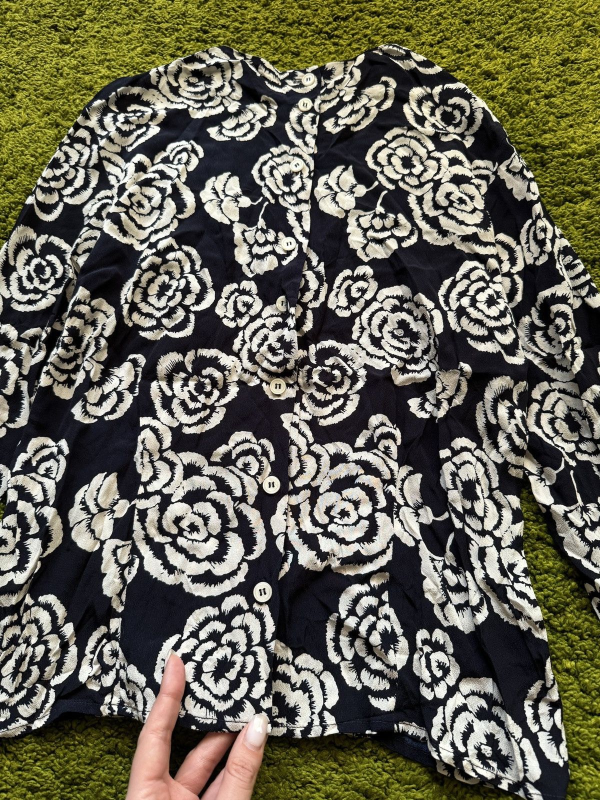 Christian Dior Monsieur × Designer × Vintage Christian Dior 90s archive vintage floral pattern blouse Size M / US 6-8 / IT 42-44 - 4 Thumbnail