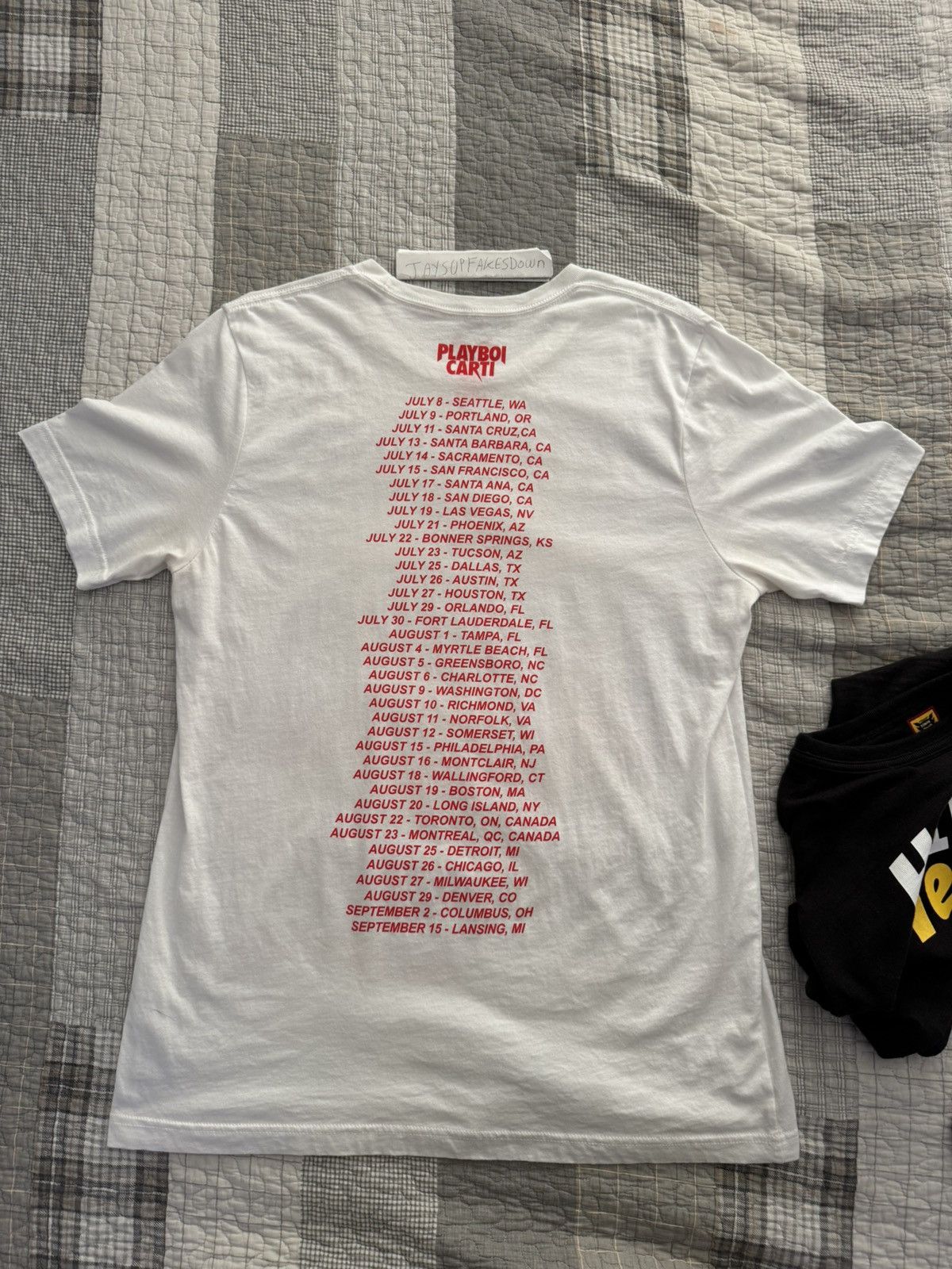 Playboi Carti RARE Playboi Carti White Airbrushed Magnolia Tour Tee Large Size US L / EU 52-54 / 3 - 2 Thumbnail