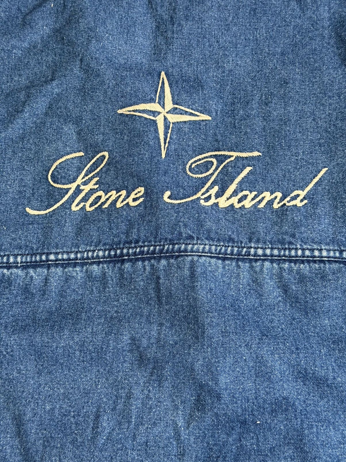 Stone Island Stone Island 1987 Denim Carpenter Jacket White Embroidery Size US XL / EU 56 / 4 - 2 Thumbnail