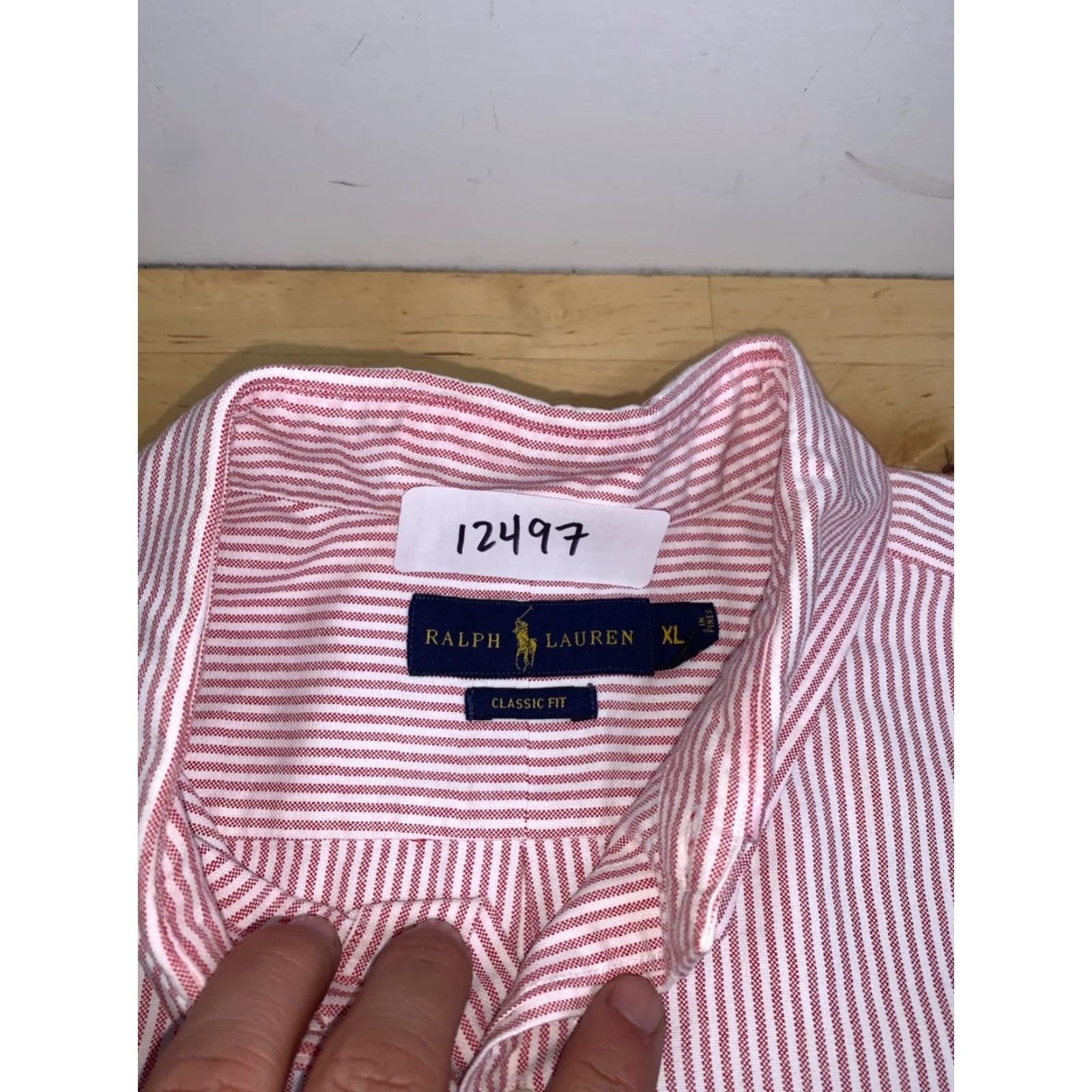 Polo Ralph Lauren Polo Ralph Lauren Shirt Mens XL Classic Fit Button-Up Striped Pink White Size US XL / EU 56 / 4 - 2 Thumbnail