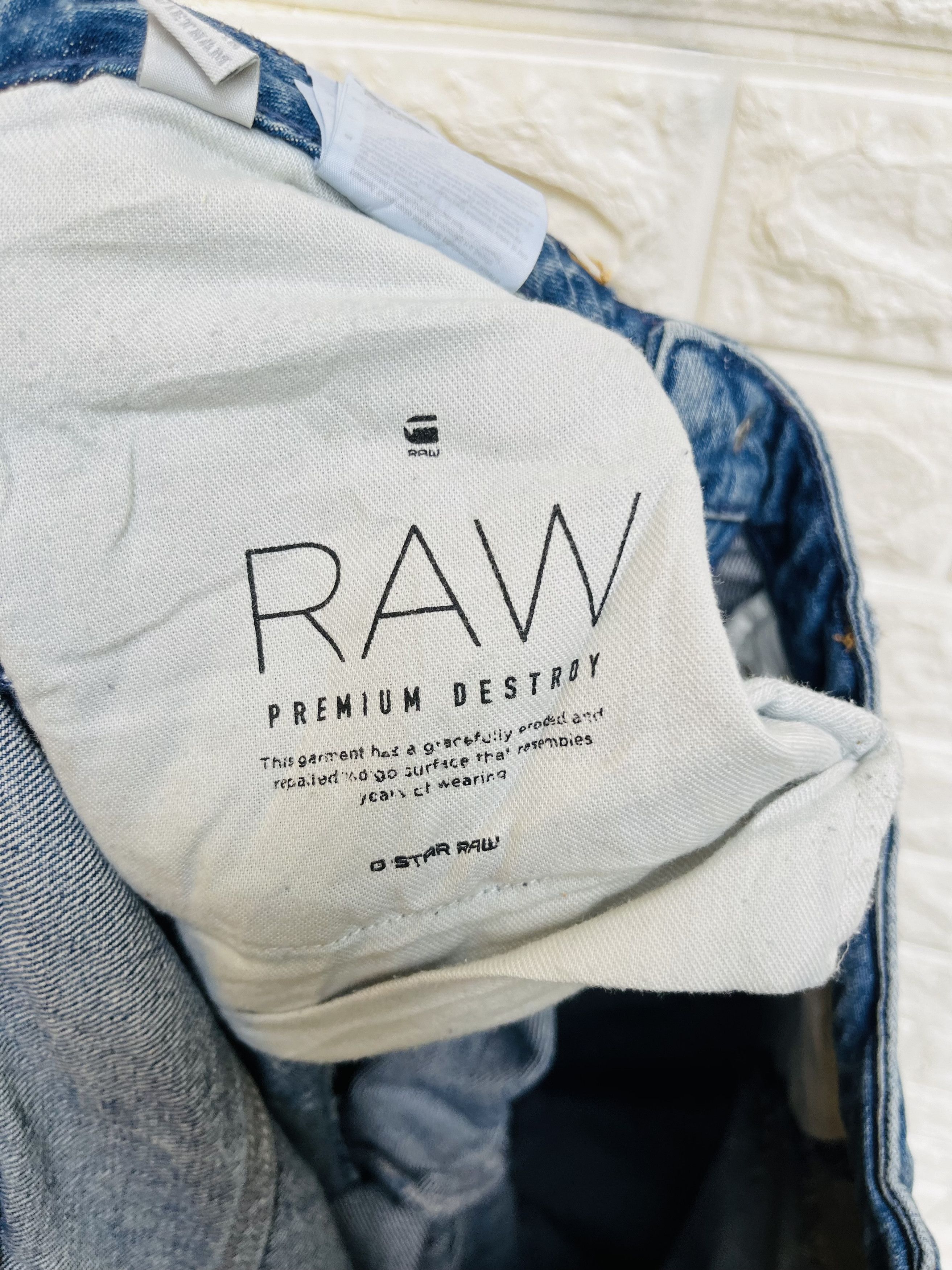 G-Star × Japanese Brand Vintage G-Star Raw Distressed Japan Designer Fashion Style Size US 32 / EU 48 - 11 Thumbnail