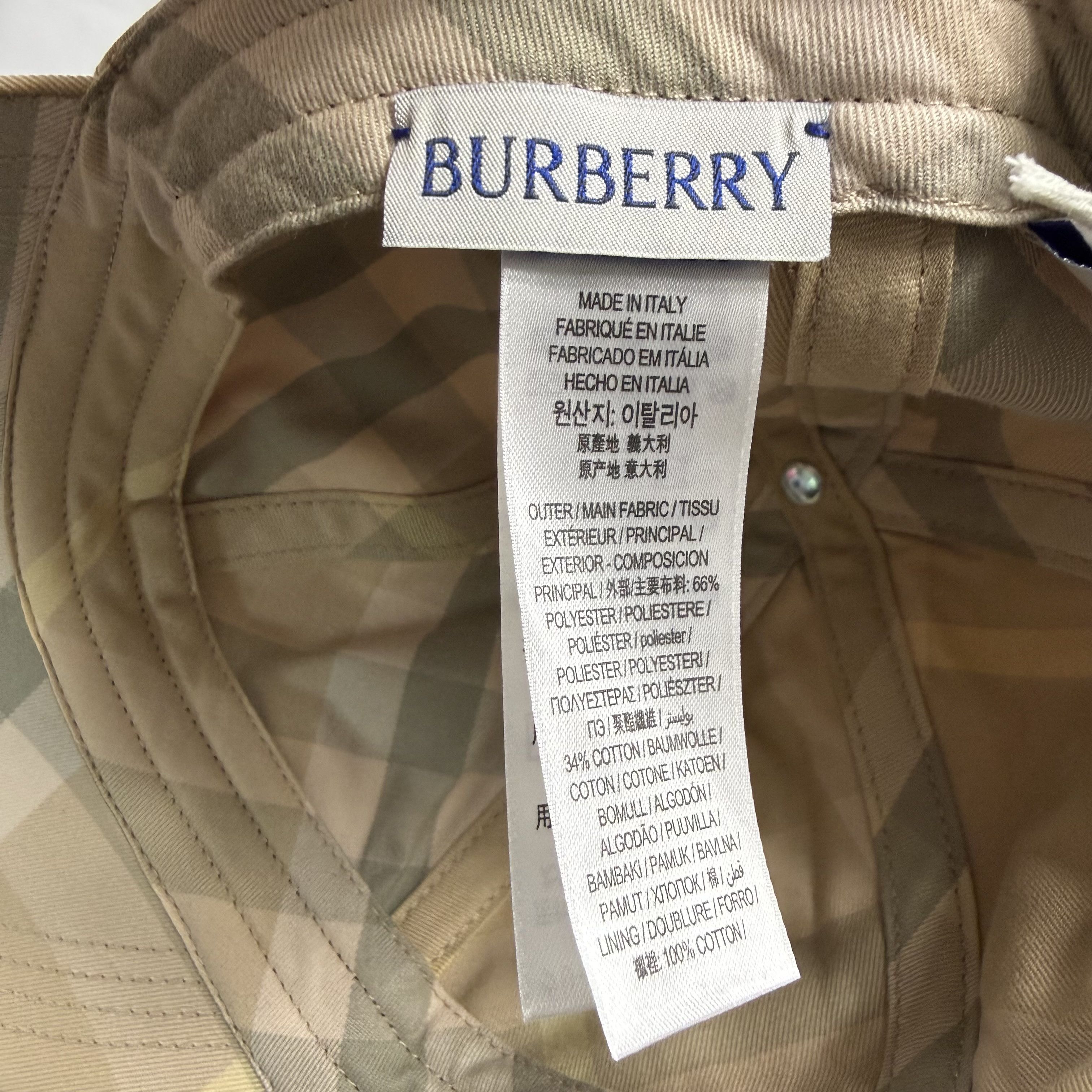 Burberry Burberry Honey Tan Embroidered Logo Vintage Check Lined Hat Size ONE SIZE - 8 Thumbnail