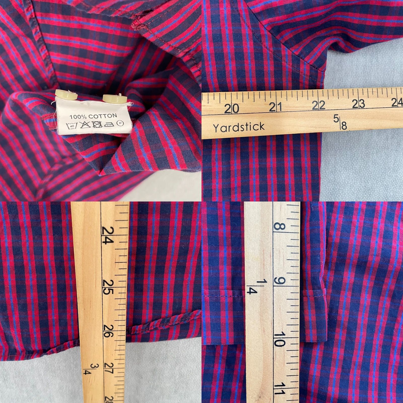 Barbour Barbour Check Button-Up Shirt Adult Small Red Blue Mens S Casual Lightweight Size US S / EU 44-46 / 1 - 8 Thumbnail