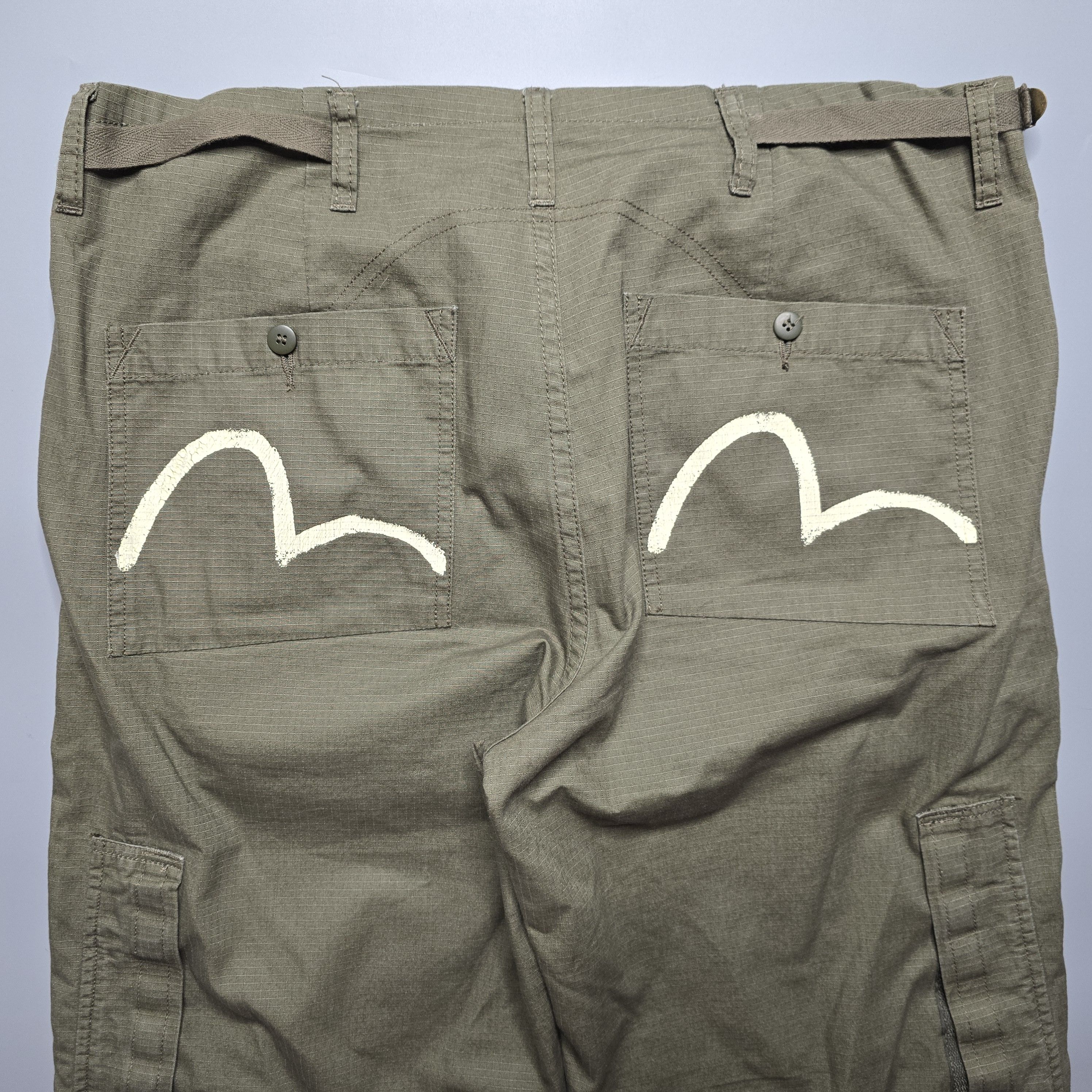 Evisu Evisu - Seagull Baggy Capri Cargo Pants Size US 36 / EU 52 - 5 Thumbnail