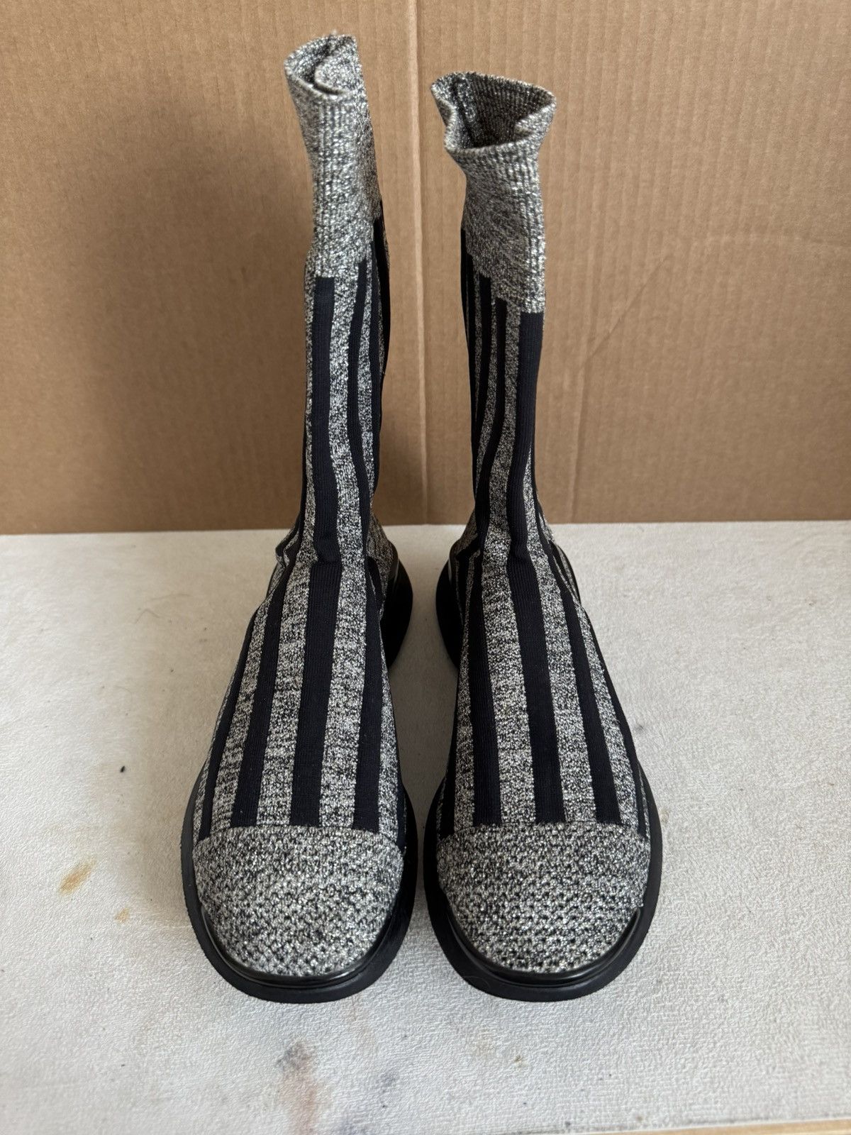 Acne Studios Acne Studios Batilda Lurex Black/silver Strips Size US 8 / IT 38 - 2 Thumbnail