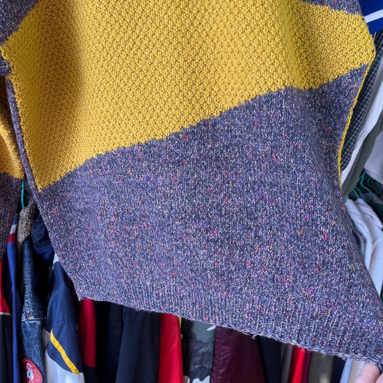 Vintage Hunting Horseman Dogs Printed Hand Knit Wool Sweater Jumper Size US M / EU 48-50 / 2 - 13 Thumbnail