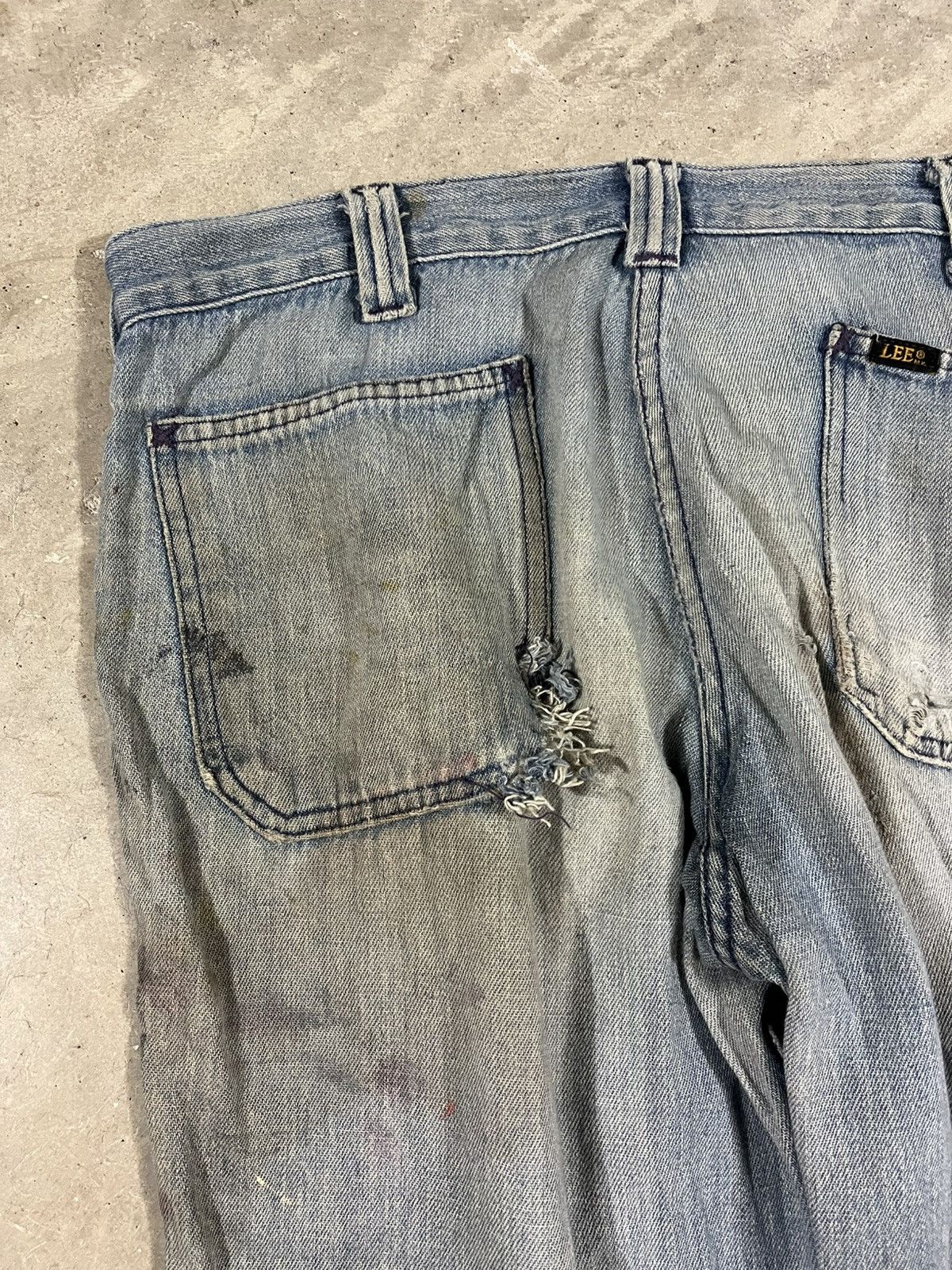 Lee Vintage 70s Lee Flared Jeans Faded Blue 30x31 Size US 30 / EU 46 - 8 Thumbnail
