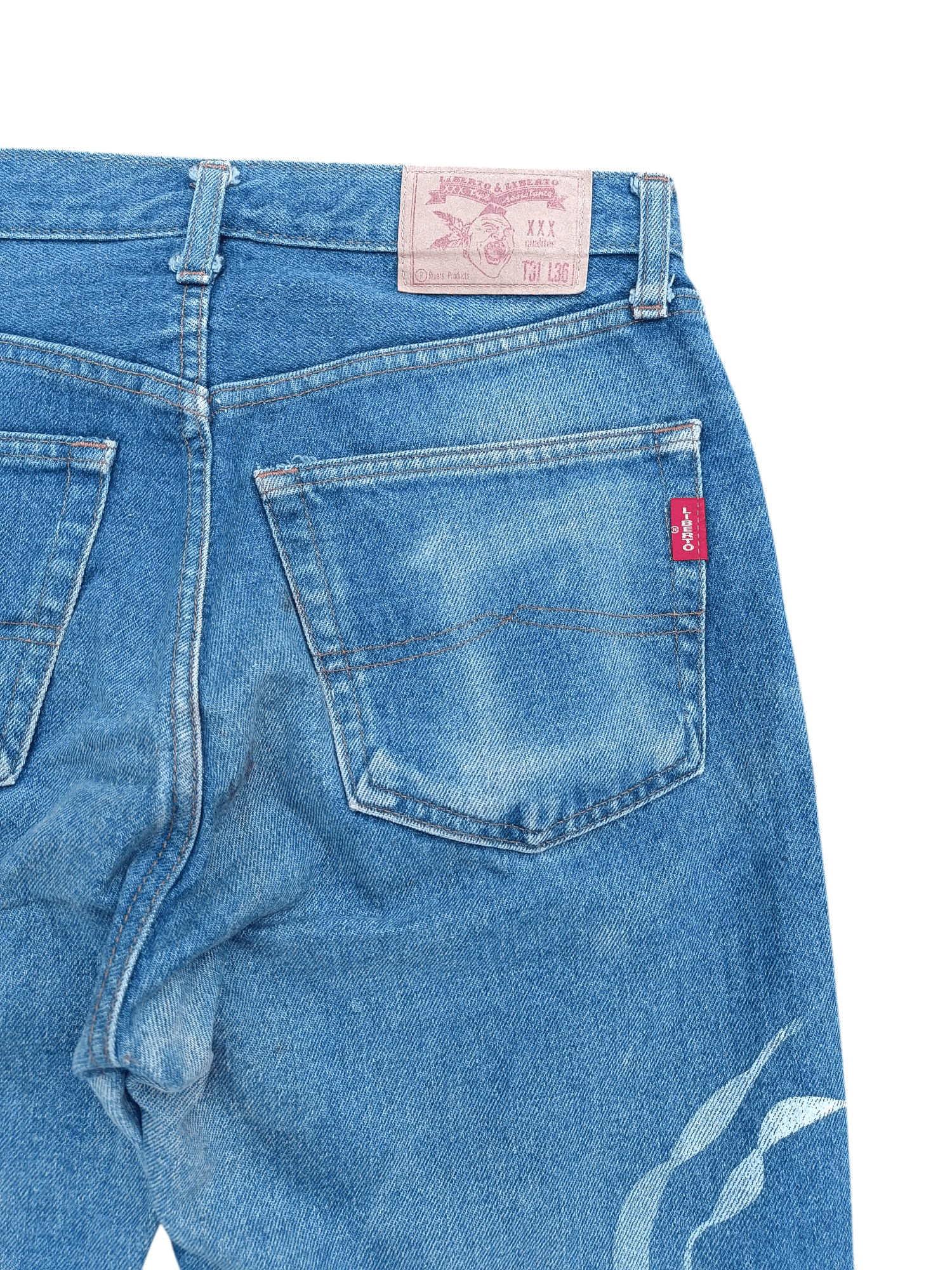 Hysteric Glamour Japan 🇯🇵 Liberto Big Tears Paint Design Denim Size US 30 / EU 46 - 8 Thumbnail
