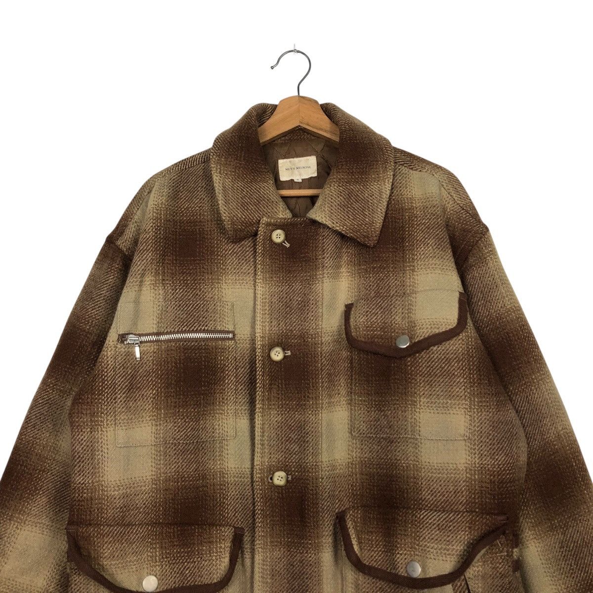 Issey Miyake Rich Brown Tartan Design Vintage Chore Jacket Men's Melrose Size US M / EU 48-50 / 2 - 4 Thumbnail
