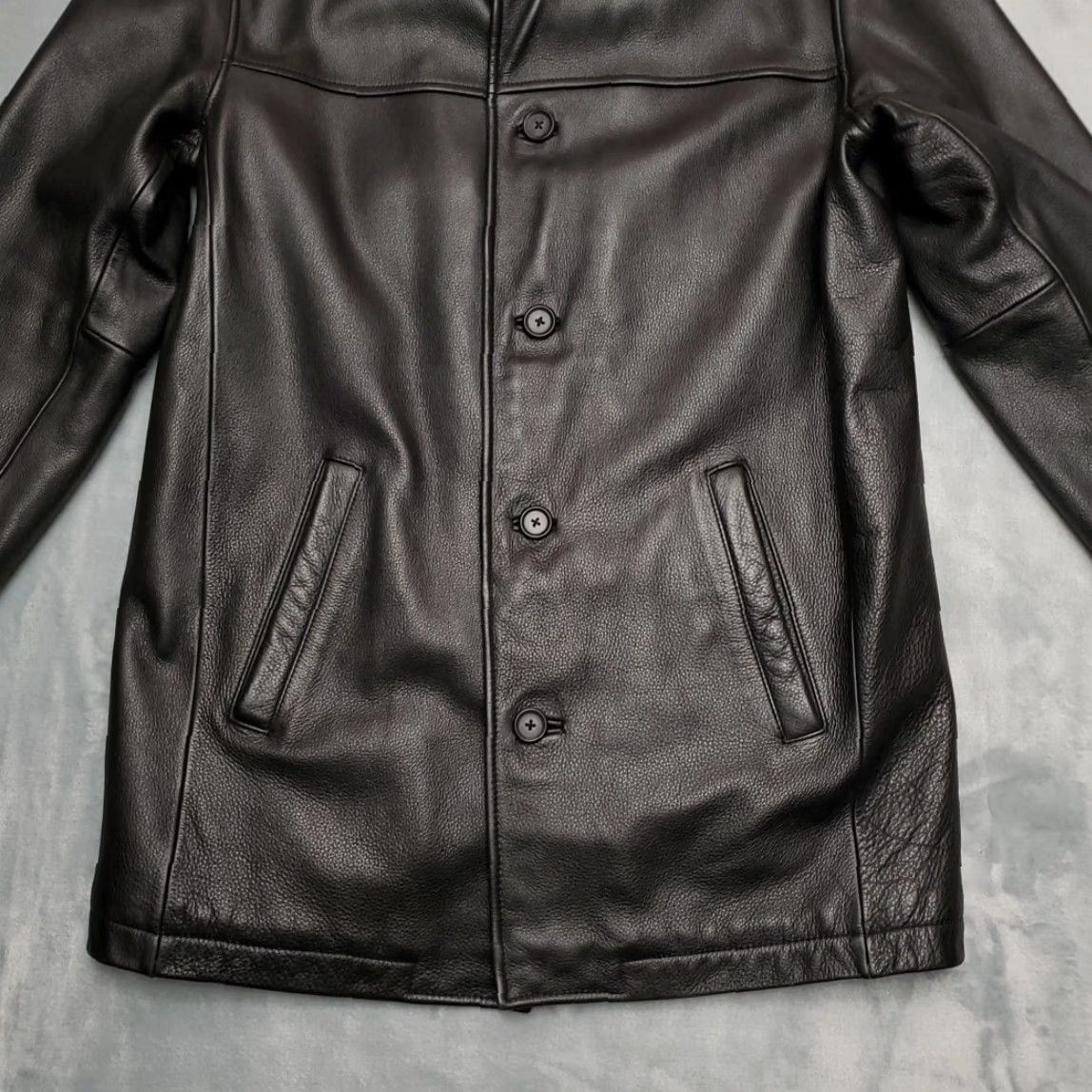 Roundtree & Yorke VINTAGE Roundtree & Yorke Leather Jacket Mens S Black Urban Retro Classic Timeless Luxury Size US S / EU 44-46 / 1 - 3 Thumbnail