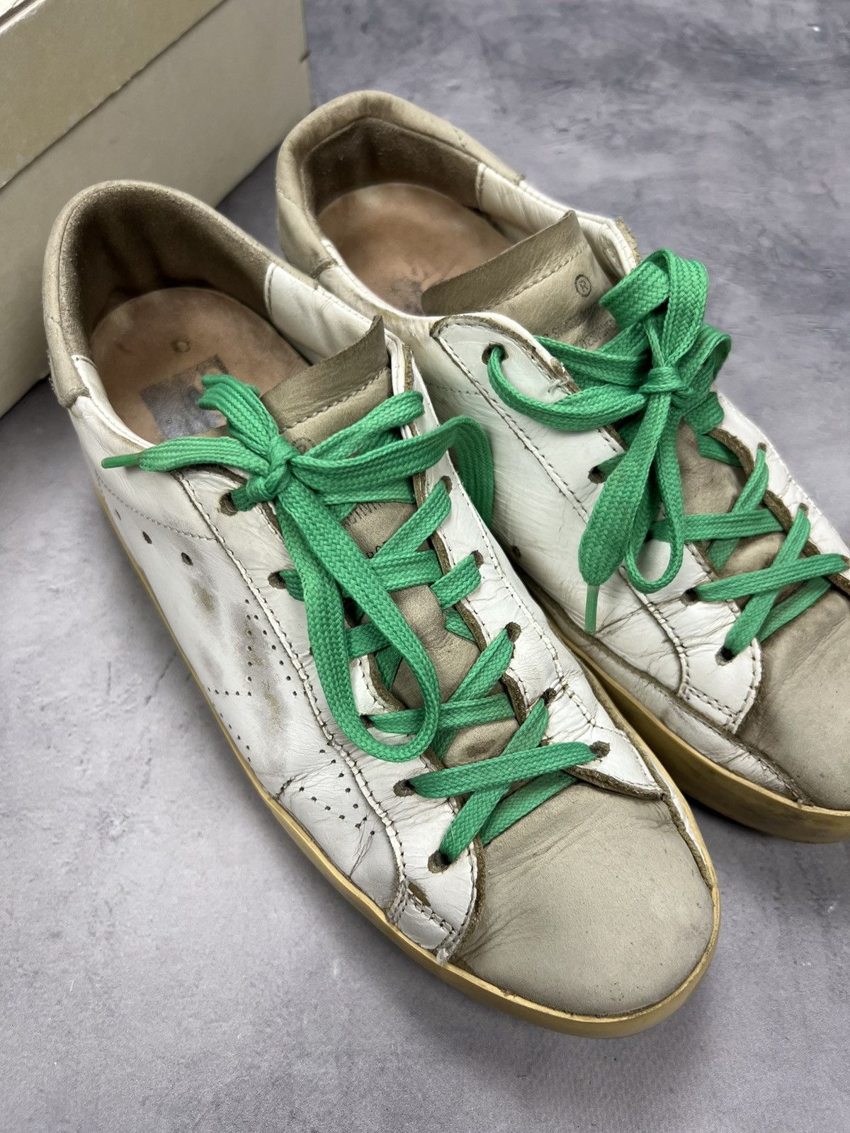 Golden Goose GOLDEN GOOSE GGDB SUPERSTAR White Leather sneakers sz37 Size US 7 / IT 37 - 4 Thumbnail