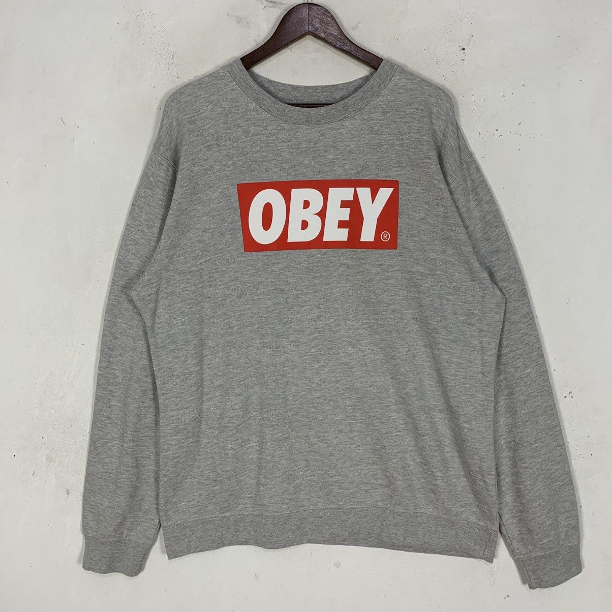Obey Obey Apparel Streetwear JapaneseBrand Big logo Sweatshirt Size US L / EU 52-54 / 3 - 1 Thumbnail