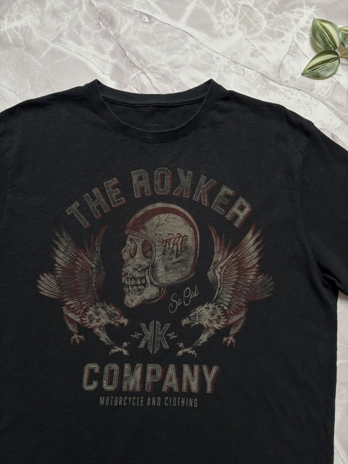 THE ROKKER COMPANY The Rokker Company T-Shirt Black Biker Graphic Print Mens S Size US S / EU 44-46 / 1 - 4 Thumbnail