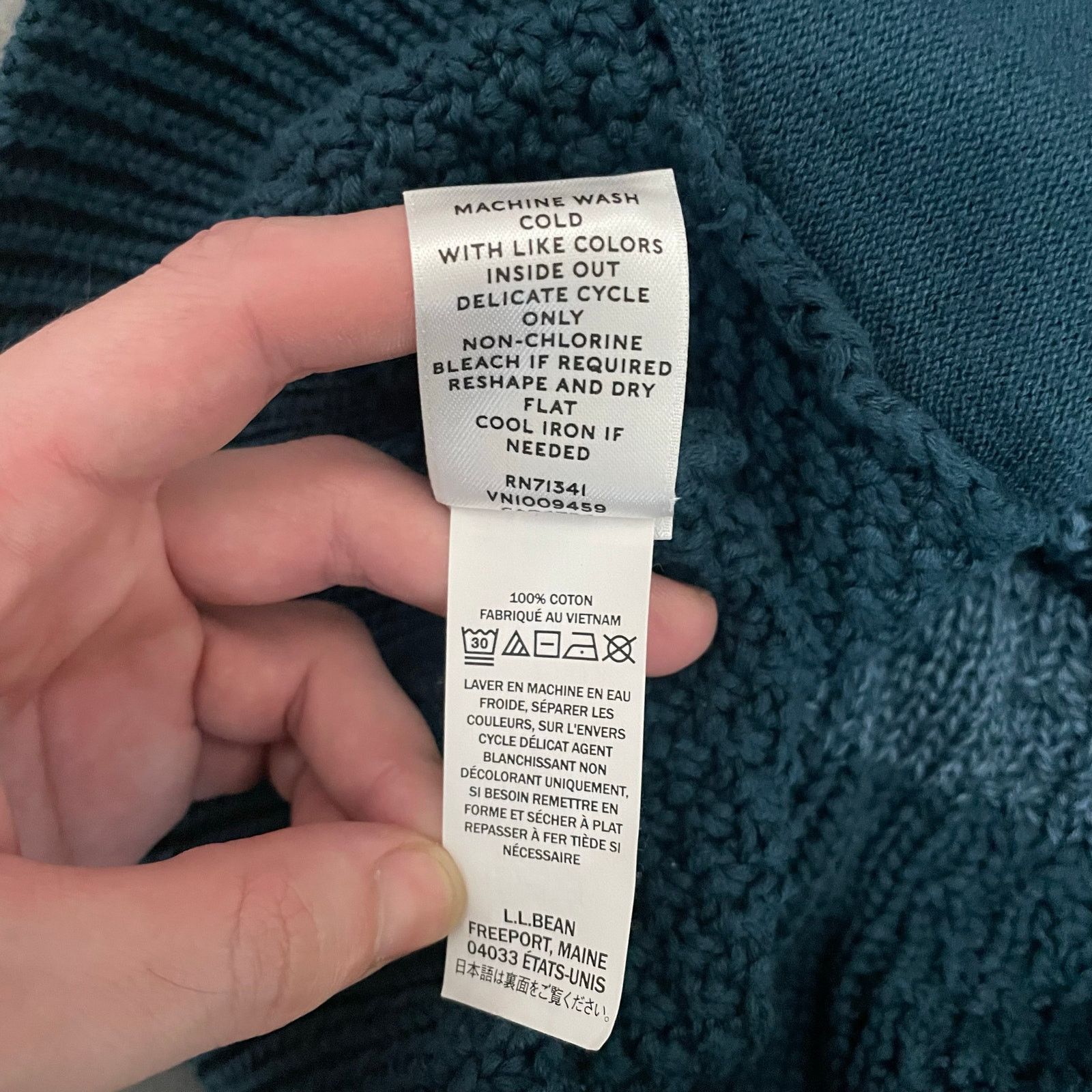 L.L. Bean L.L. Bean Signature Cowl Neck Sweater Blue Gradient Medium Size M / US 6-8 / IT 42-44 - 4 Thumbnail