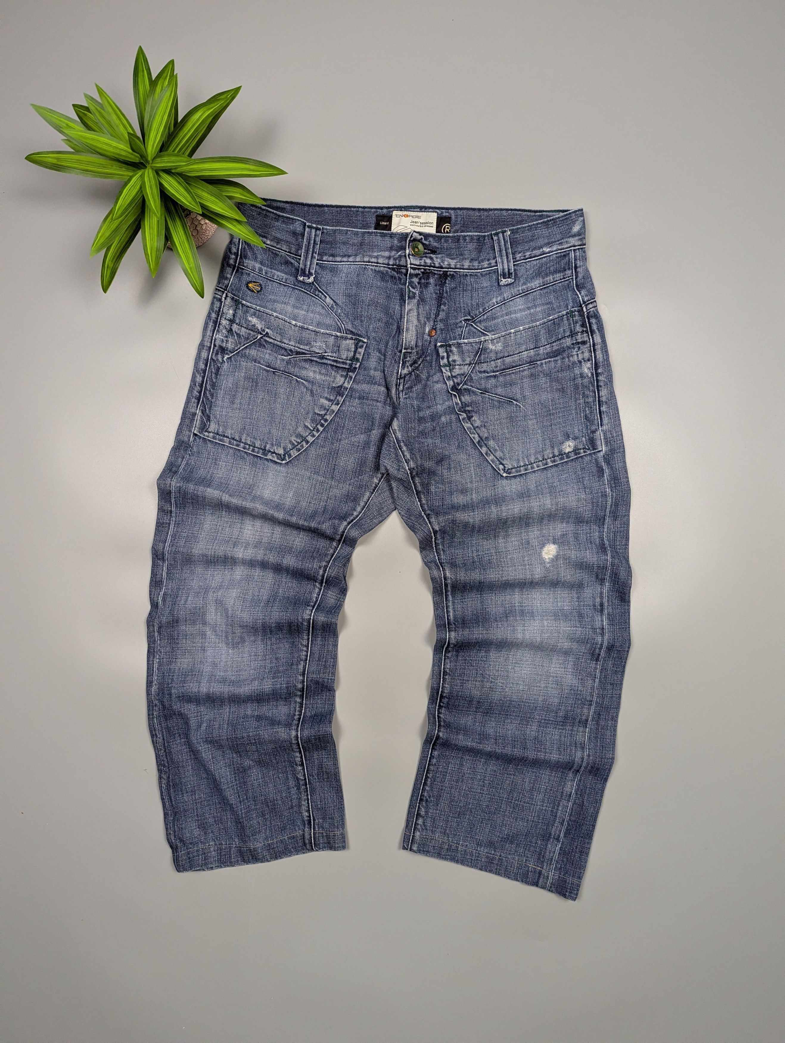 Energie nergie by Miss Sixty Y2K Faded Jeans Pockets Distressed Size US 36 / EU 52 - 1 Thumbnail
