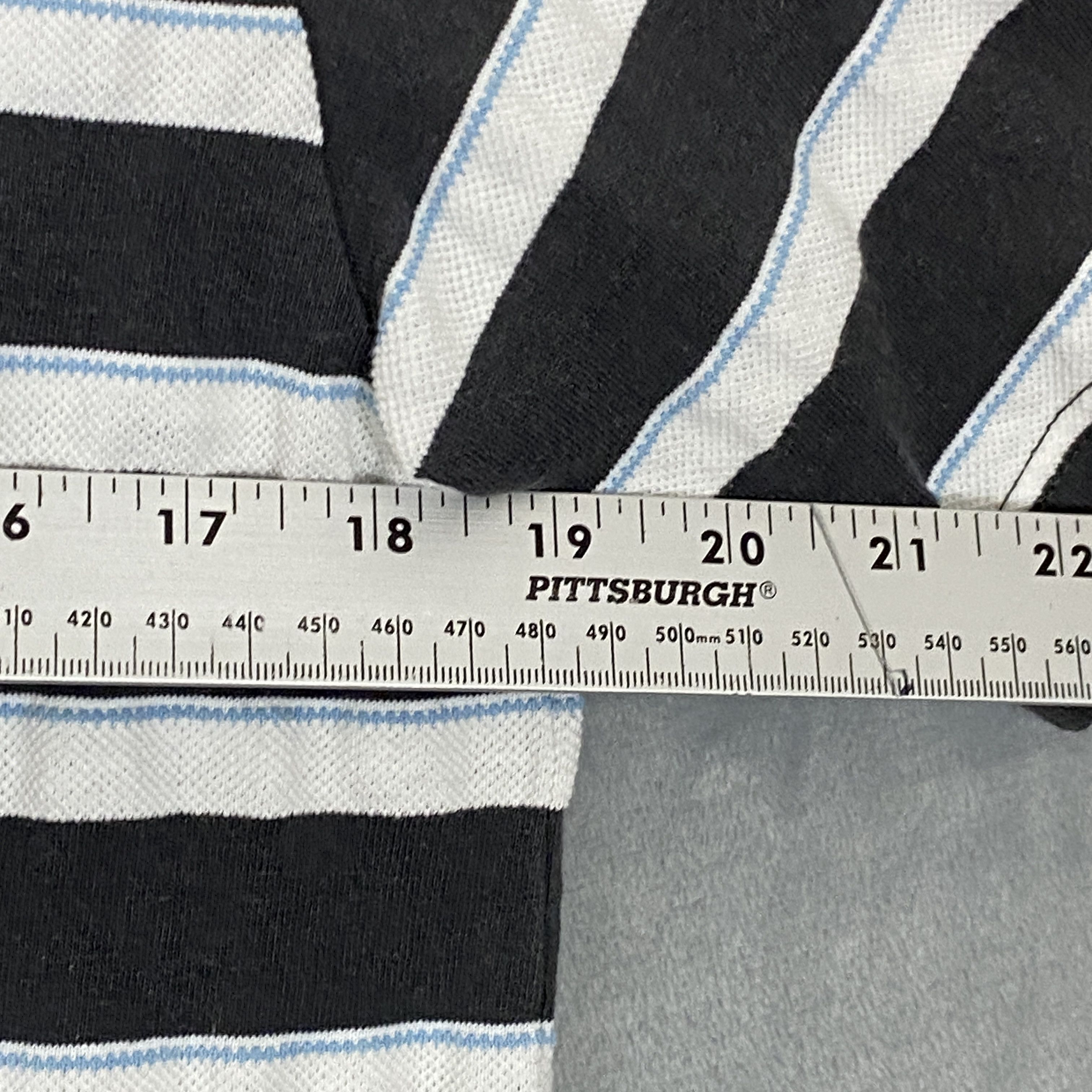 Disney × Vintage MICKEY MOUSE Since 1928 Polo Large Striped Short Sleeve Size US L / EU 52-54 / 3 - 12 Thumbnail
