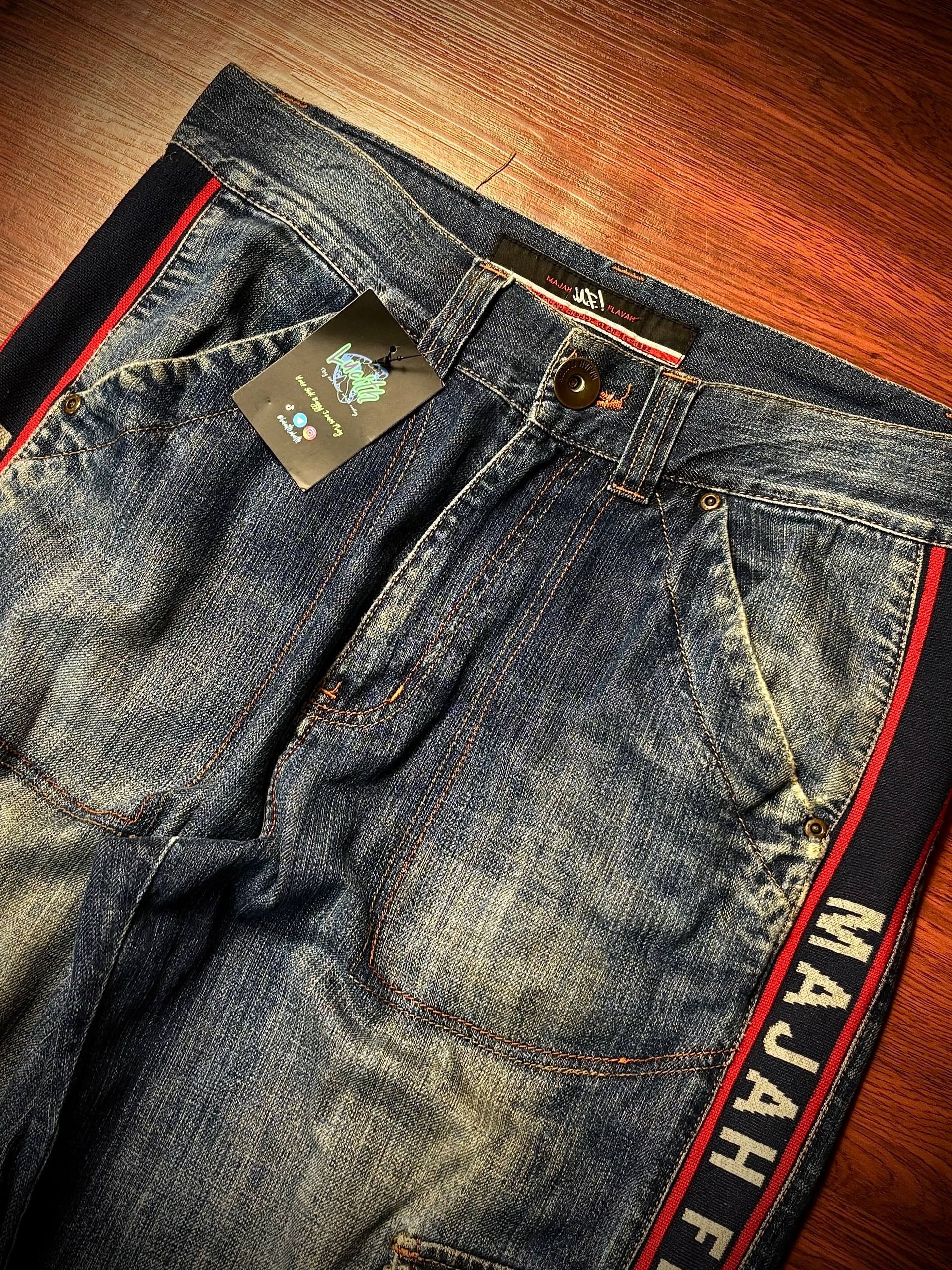 JNCO Vintage Underground Hip Hop Majah Flavah Big Side Taps Size US 32 / EU 48 - 3 Thumbnail