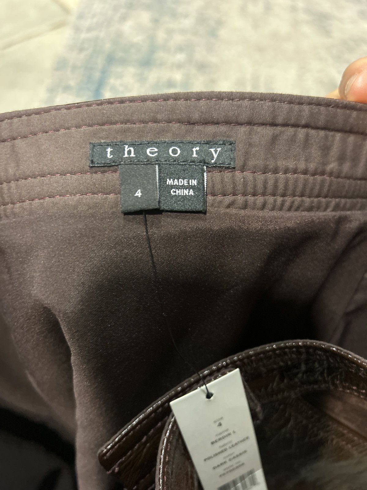 Theory Theory Leather Mini Skirt Size 27" / US 4 / IT 40 - 5 Thumbnail