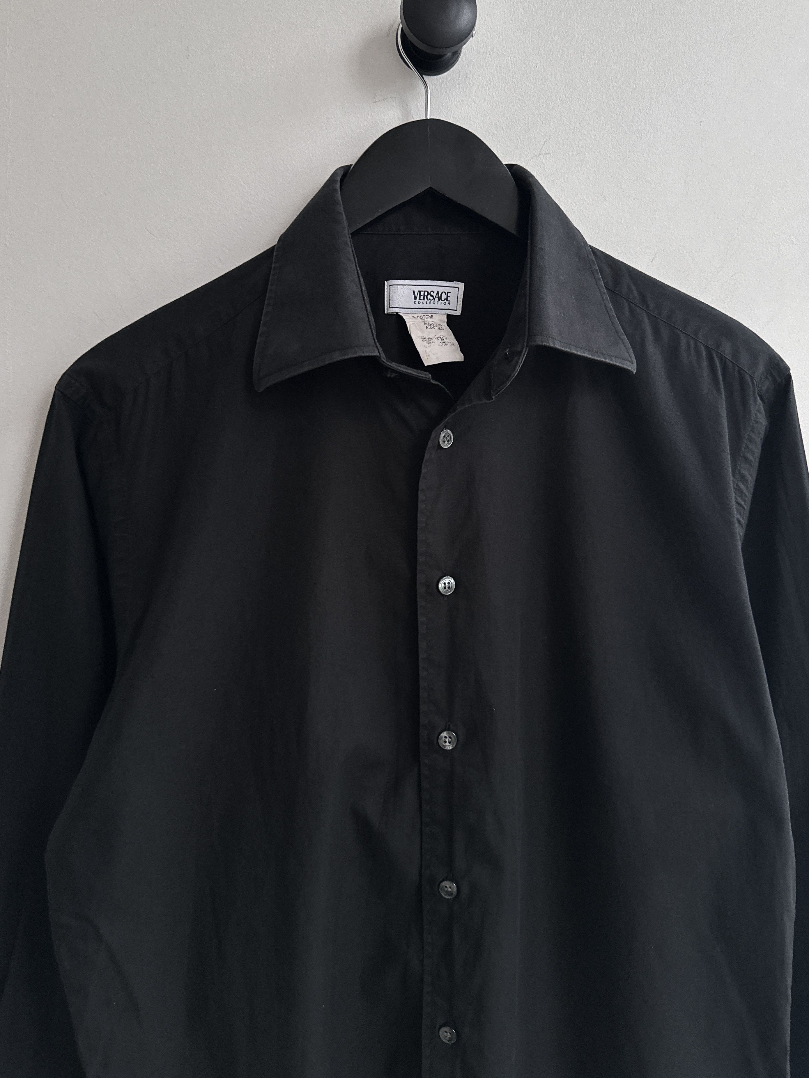 Versace Vintage Versace Collection Black Shirt Size US M / EU 48-50 / 2 - 2 Thumbnail