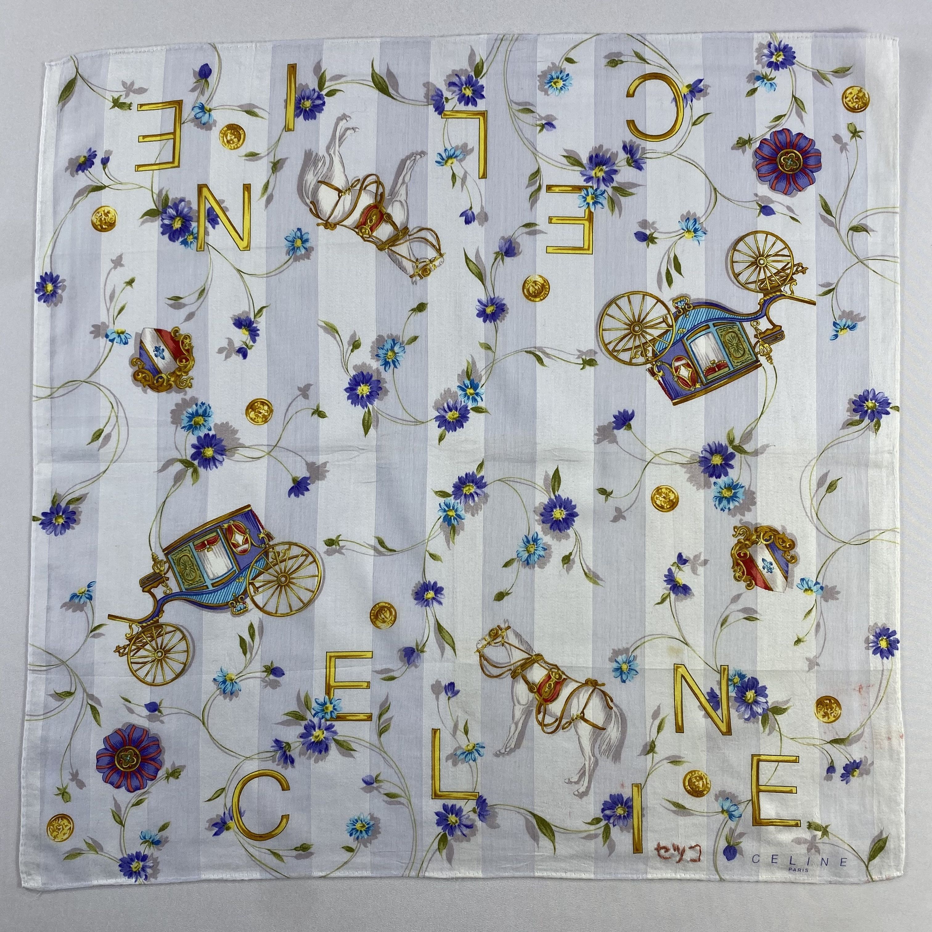 Celine × Vintage Celine Handkerchief / Neckerchief / Bandana-P1172 Size ONE SIZE - 1 Thumbnail