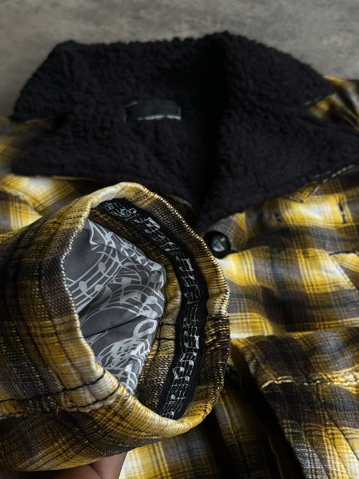 Number (N)ine NUMBER (N)INE FAUX SHEARLING TARTAN BIKERS RAMONES JACKET Size US M / EU 48-50 / 2 - 4 Thumbnail