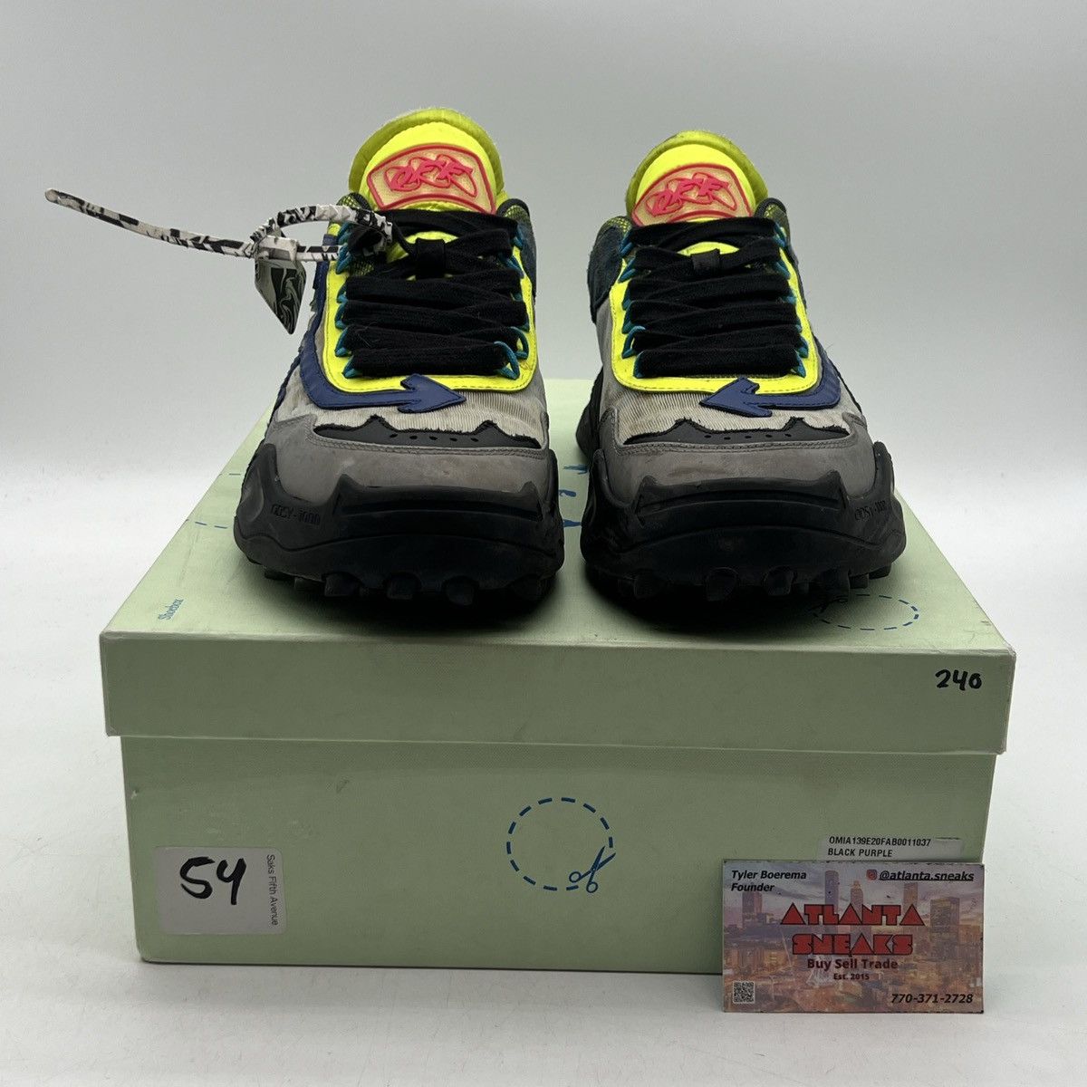 Off-White Off white odsy-1000 black purple Size US 8 / EU 41 - 2 Thumbnail
