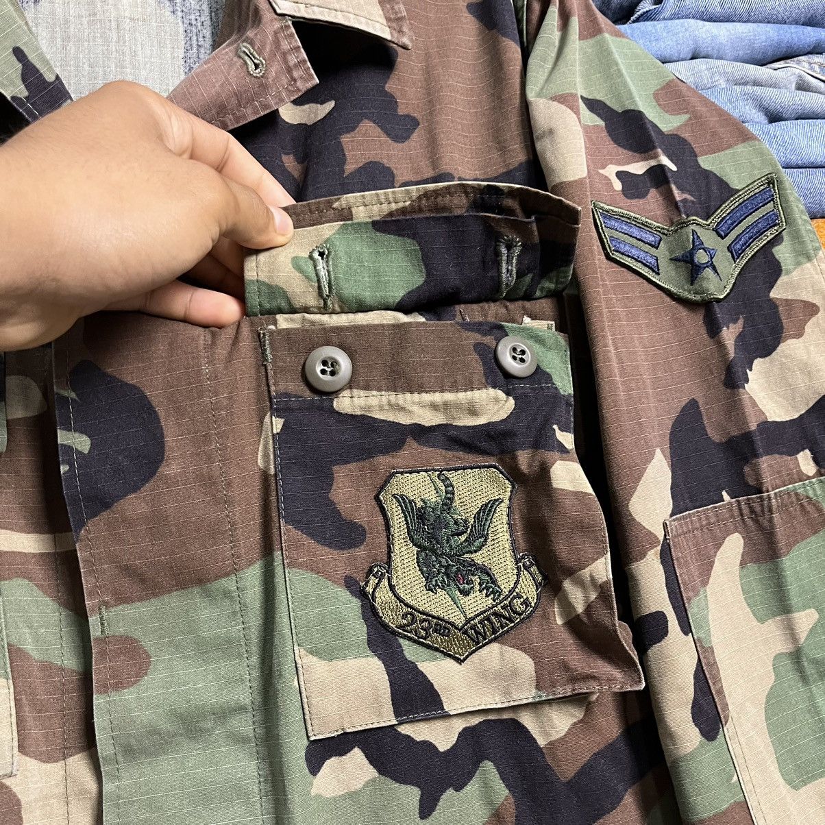 Vintage 80’s USAF M81 Woodland Camo Rip-Stop BDU Jackets USA MADE Size US M / EU 48-50 / 2 - 11 Thumbnail