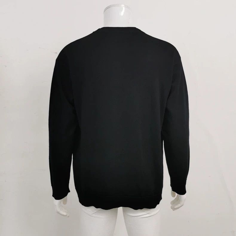 Loewe LOEWE Wool solid color single row V neck knit shirt Size L / US 10 / IT 46 - 2 Thumbnail