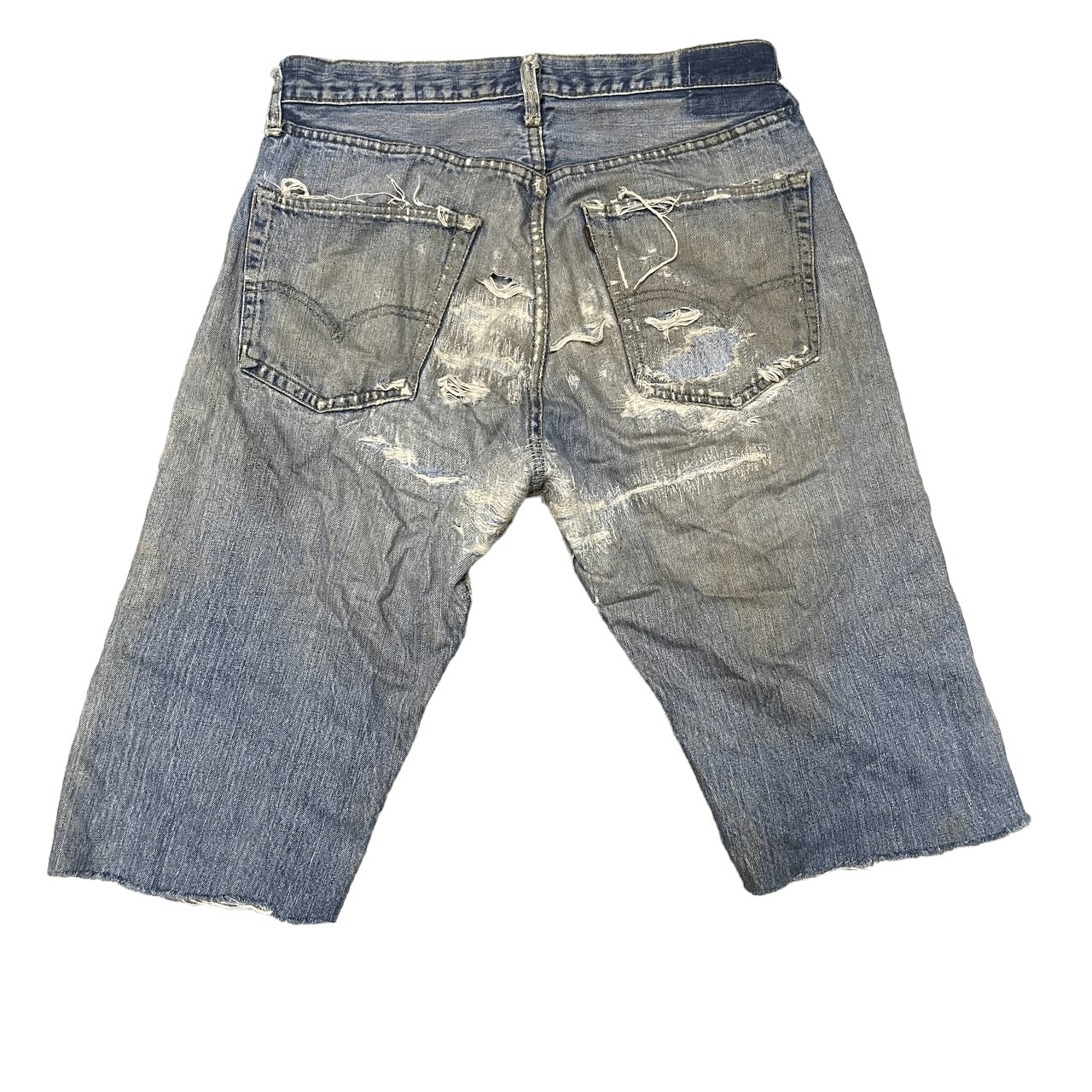 Levi's Vtg Levi's Big E Selvedge Button No.2 Thrashed Cuttoff Denim Size US 32 / EU 48 - 10 Thumbnail