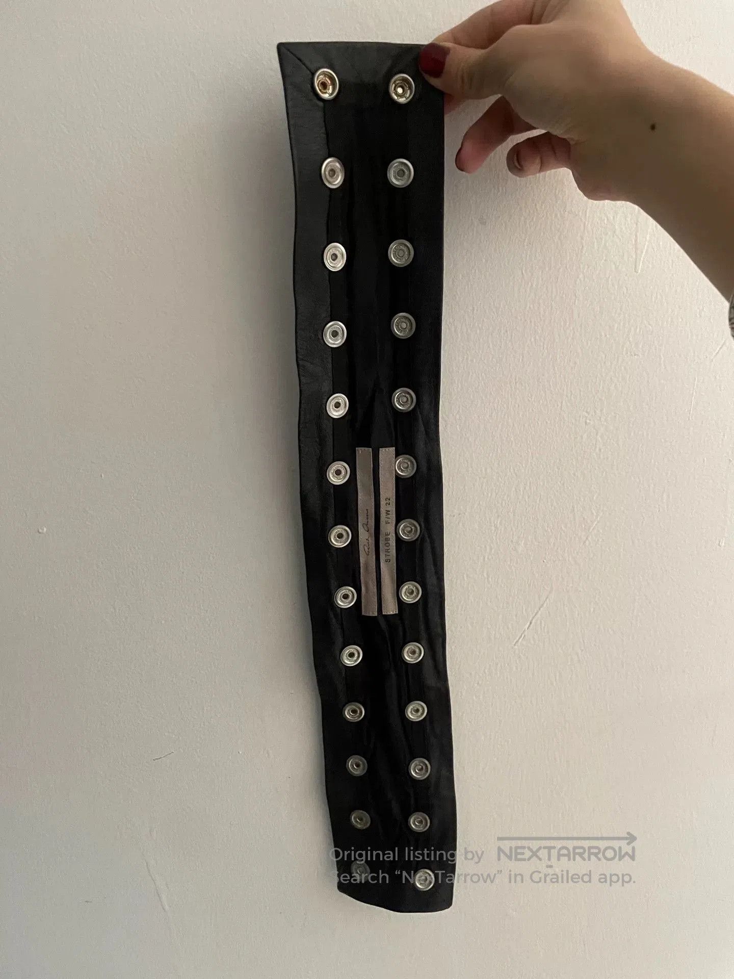 Rick Owens rick owens strobe leather collar necklace. Size ONE SIZE - 2 Thumbnail