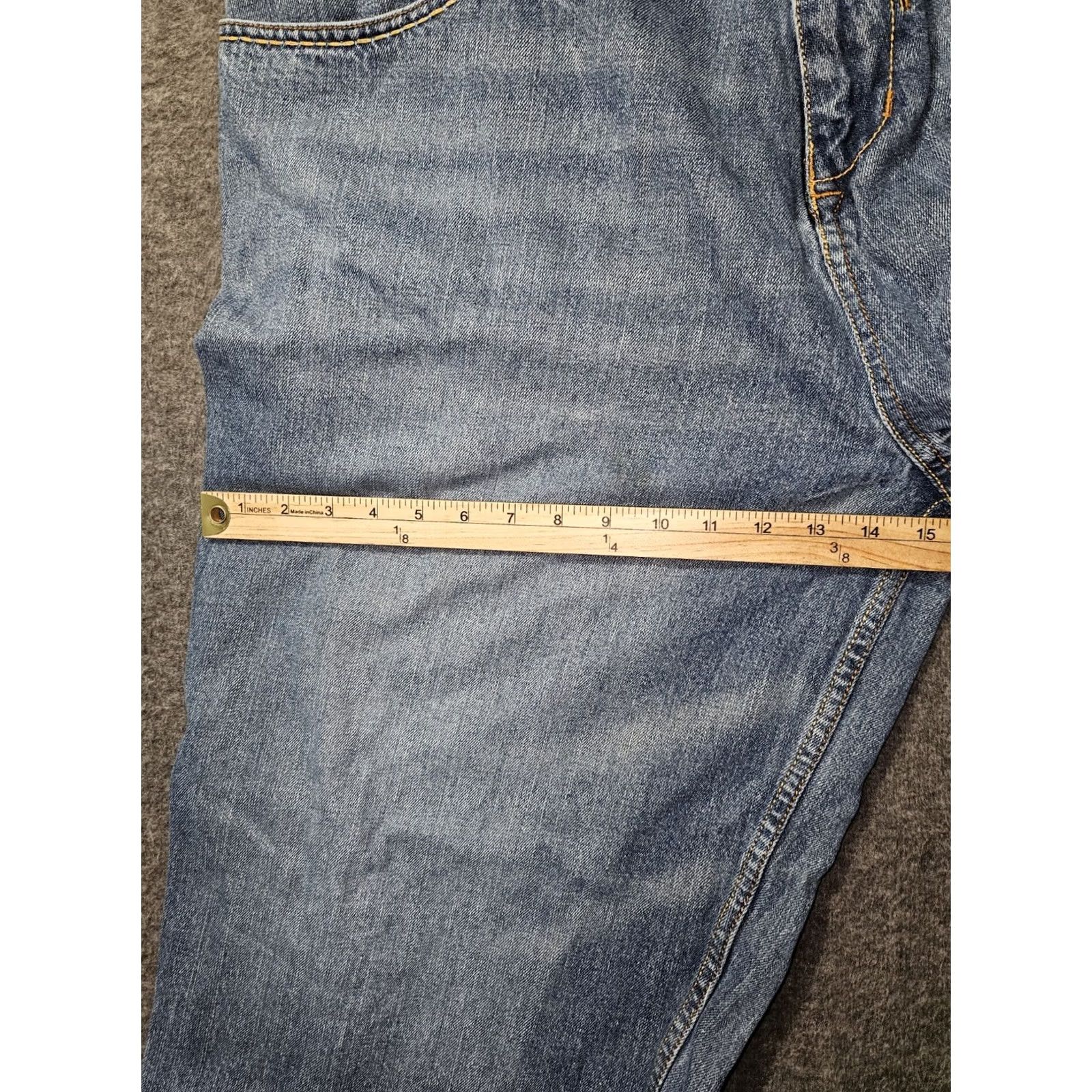 Rocawear VINTAGE Rocawear Baggy Jeans Mens 44x32 Blue High Rise 90s Hip Hop Y2K Wide-Leg Denim Pocket Distressed Easy Care Regular Size 44 Mens Size US 44 / EU 60 - 6 Thumbnail