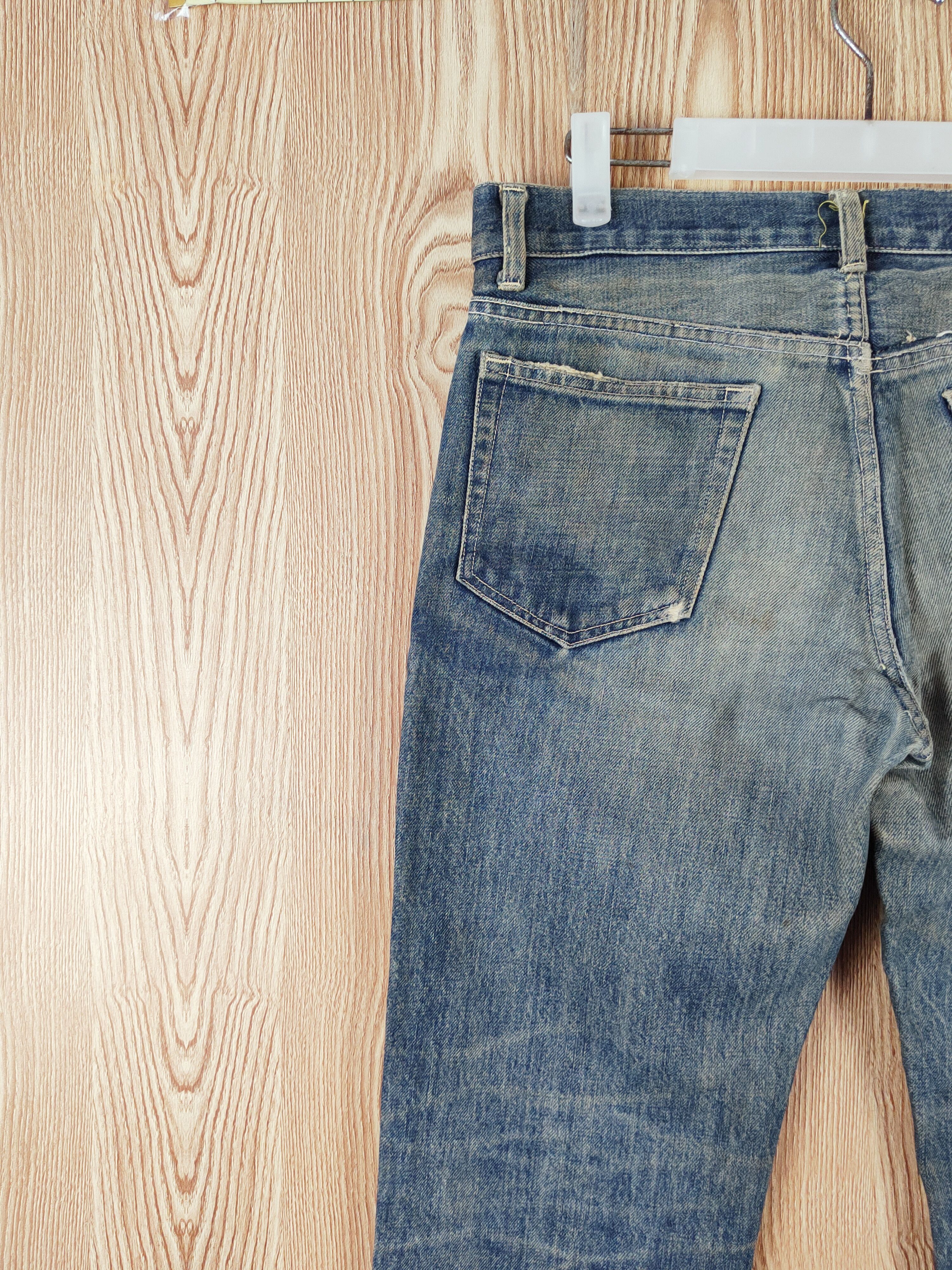 Japanese Brand Viridian Dark Blue Faded Distressed Ripped Jeans #W615 Size 31" - 10 Thumbnail