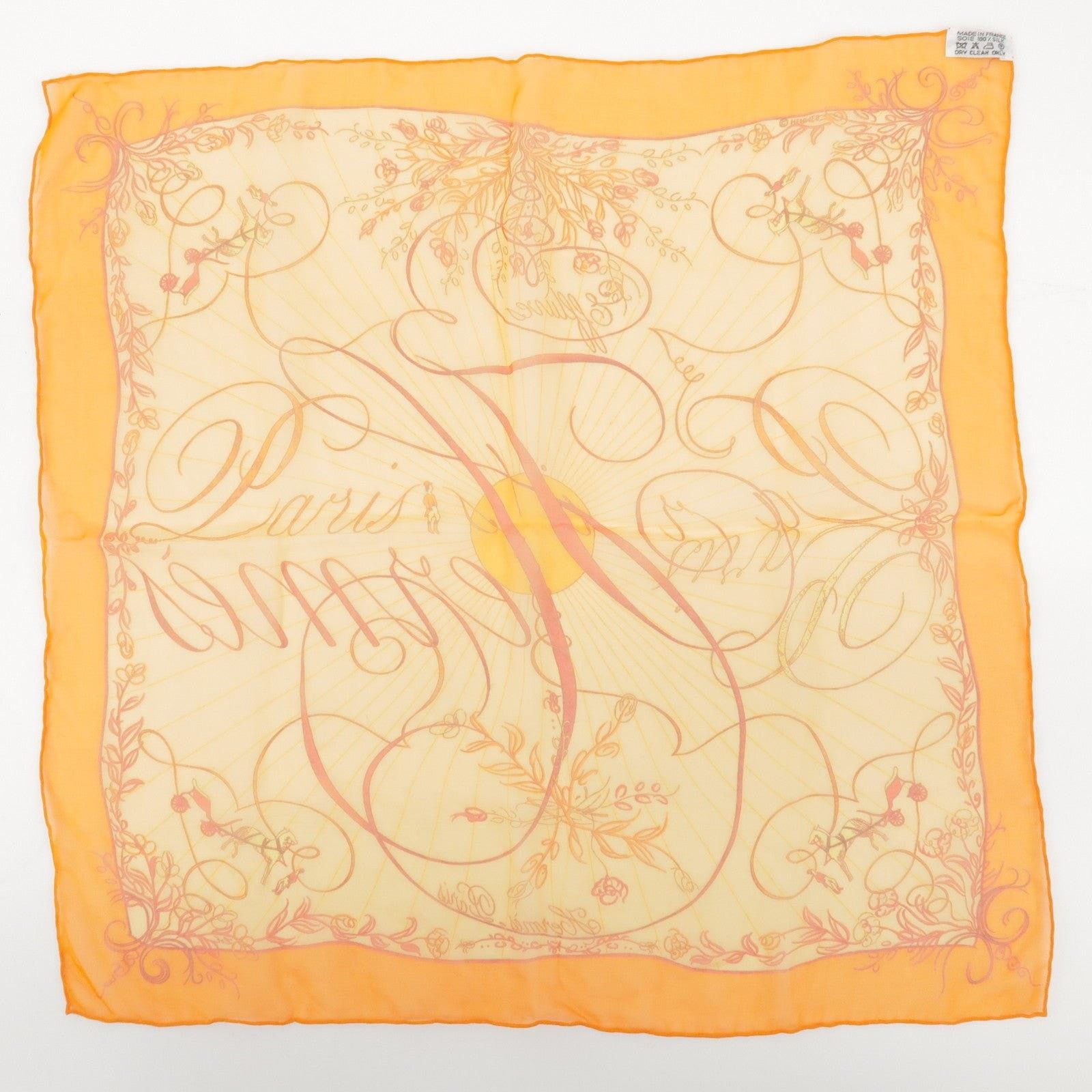 Hermes Hermes Carre 45 Effluves Silk Scarf Orange Size ONE SIZE - 2 Thumbnail
