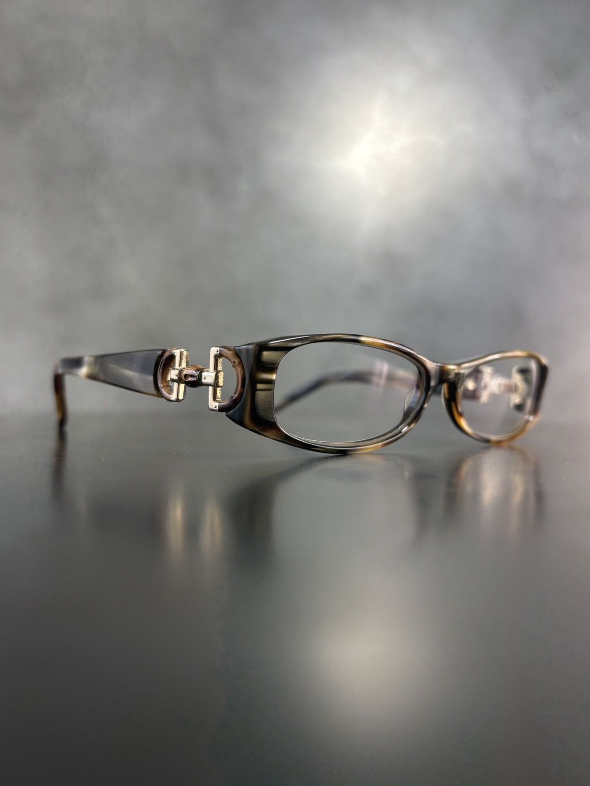 Gucci 2000s Vintage Gucci Frames Horsebit GG3009 Y2K Eyeglasses IT Size ONE SIZE - 18 Thumbnail