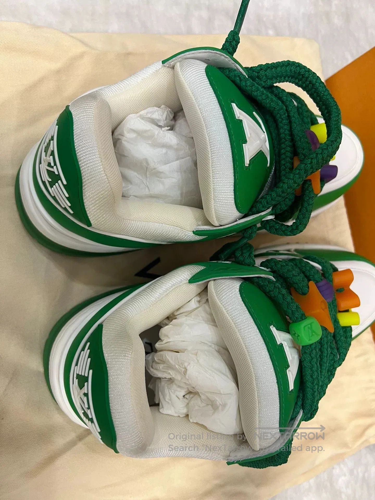Louis Vuitton Louis Vuitton Trainer Max White Green. Size US 7.5 / EU 40-41 - 5 Thumbnail